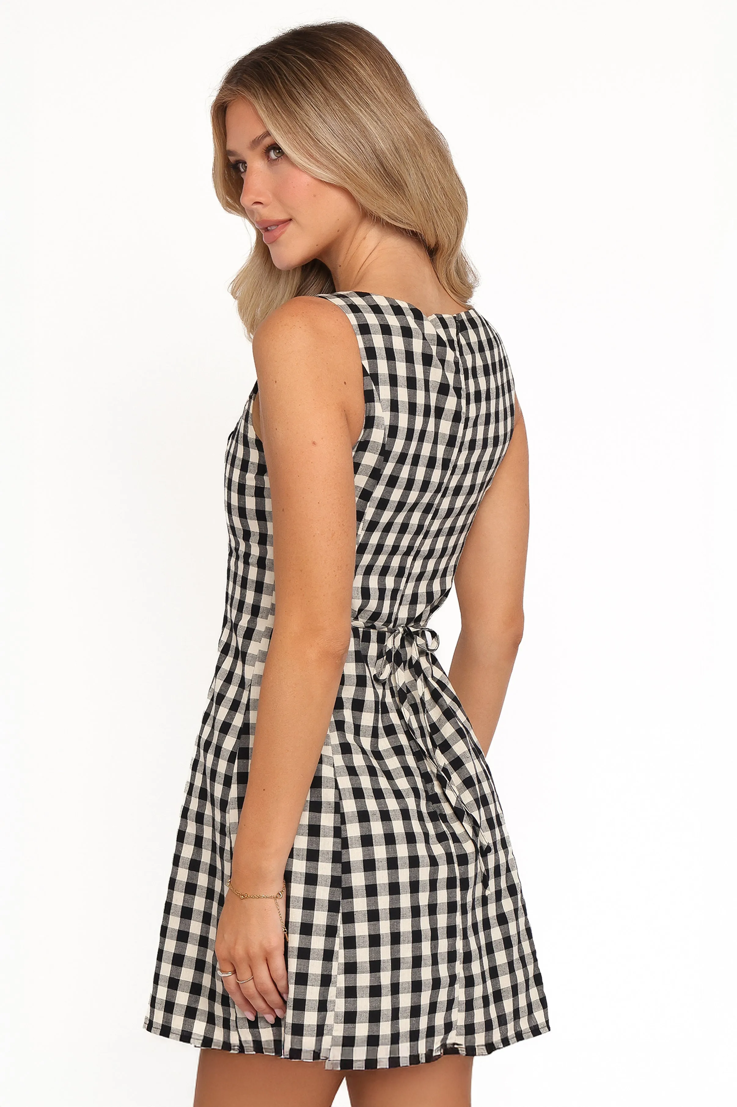Circe Mini Dress - Black Gingham sold by Petal & Pup product image thumbnail 5