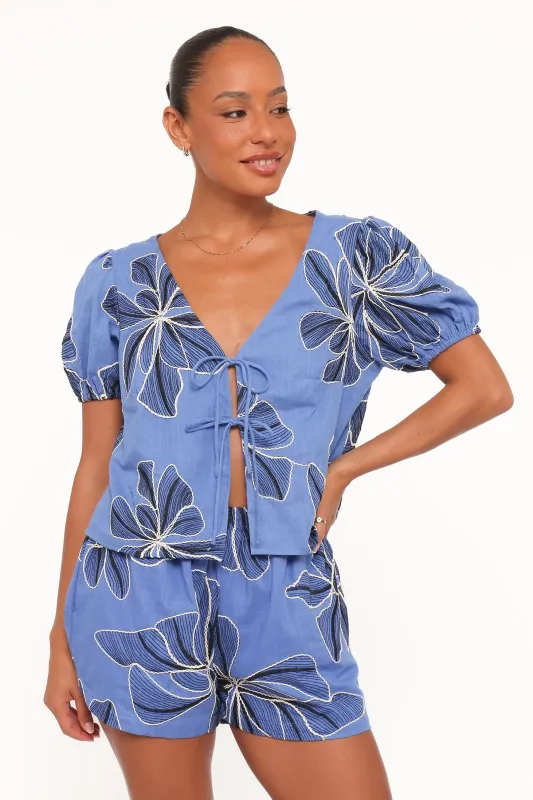 Asta Short Set - Blue Floral made by Petal & Pup