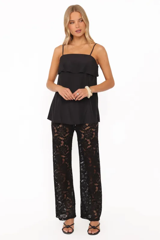 Ethel Lace Pant Set - Black made by Petal & Pup