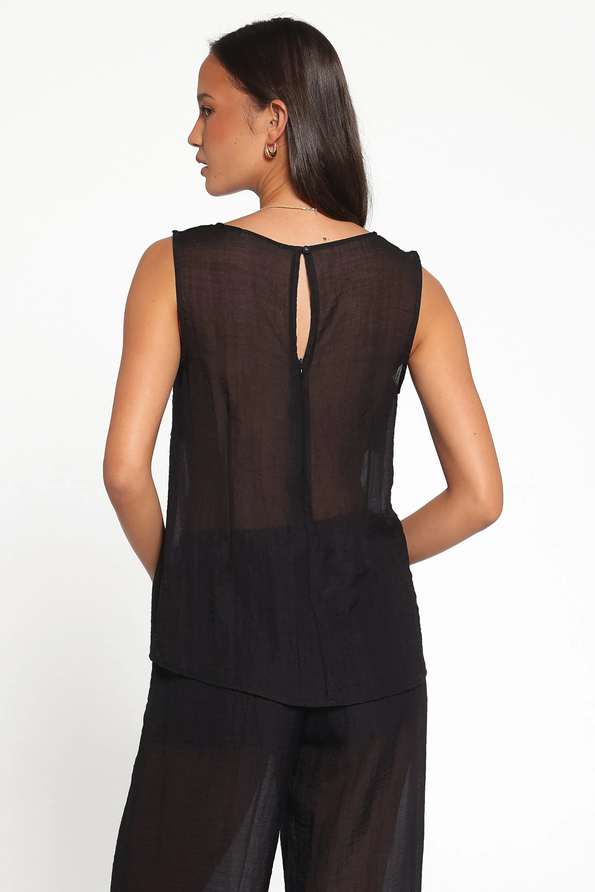 Vayla Sheer Panel Top - Black sold by Petal & Pup product image thumbnail 4