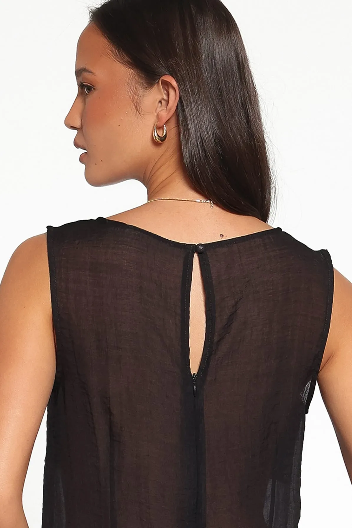 Vayla Sheer Panel Top - Black sold by Petal & Pup product image thumbnail 2