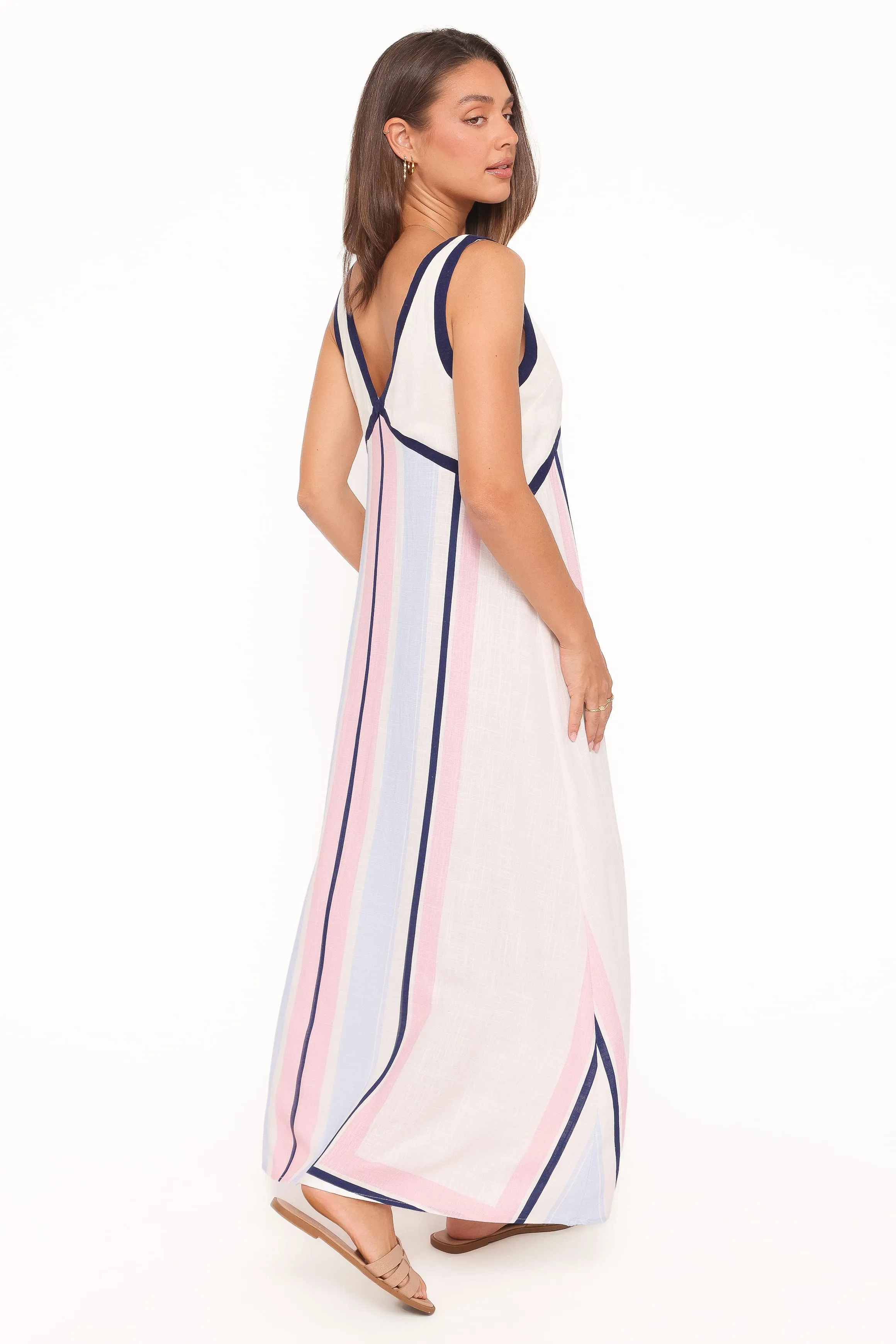 Mackay Maxi Dress - Blue/Pink Stripe sold by Petal & Pup product image thumbnail 2