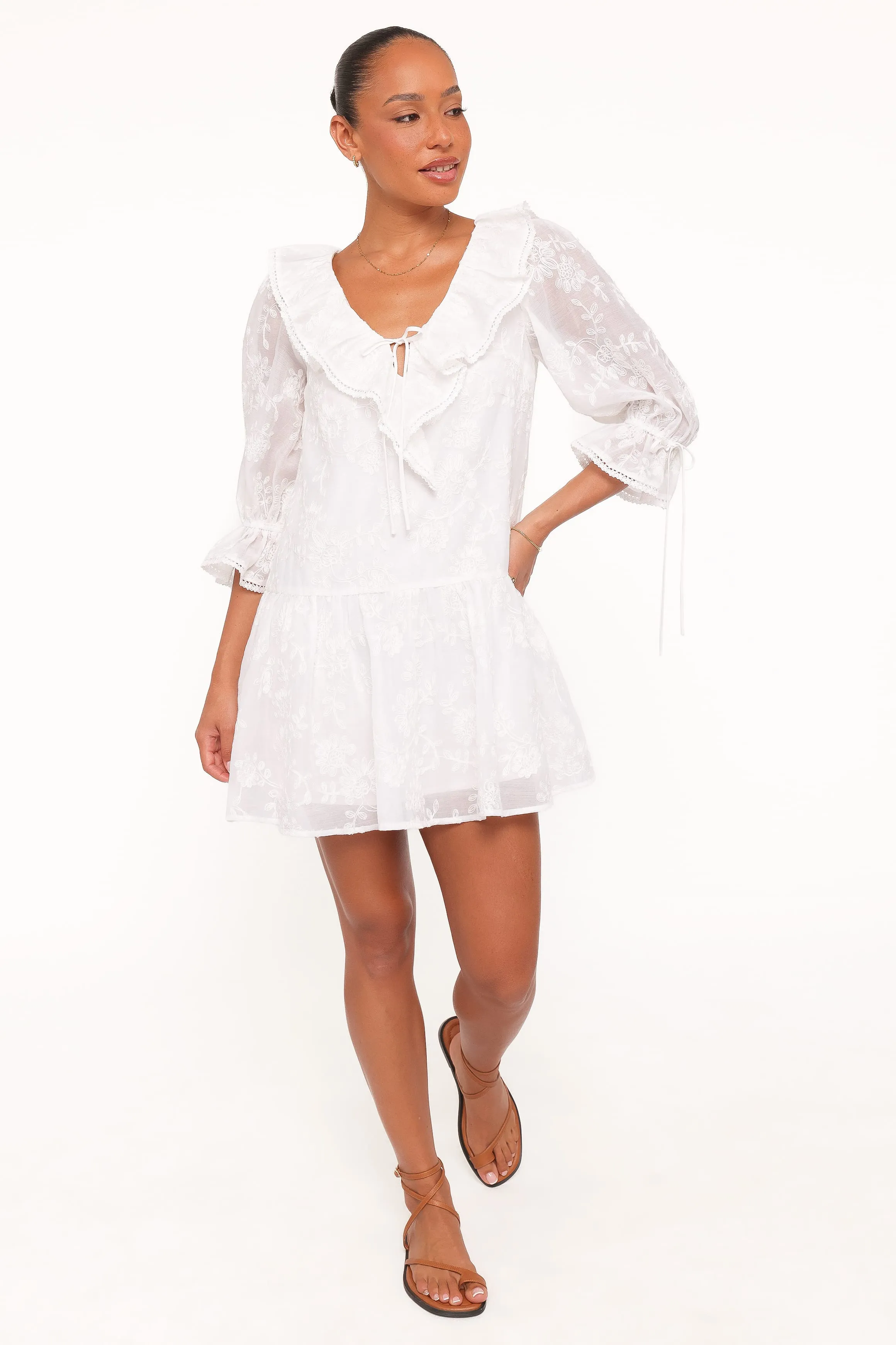 Frenchy Mini Dress - White sold by Petal & Pup product image thumbnail 5