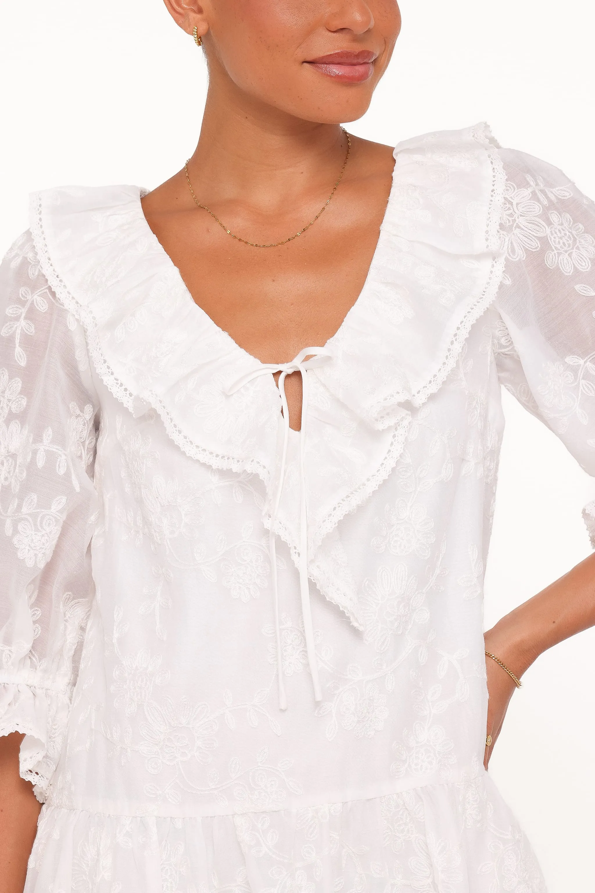 Frenchy Mini Dress - White sold by Petal & Pup product image thumbnail 2