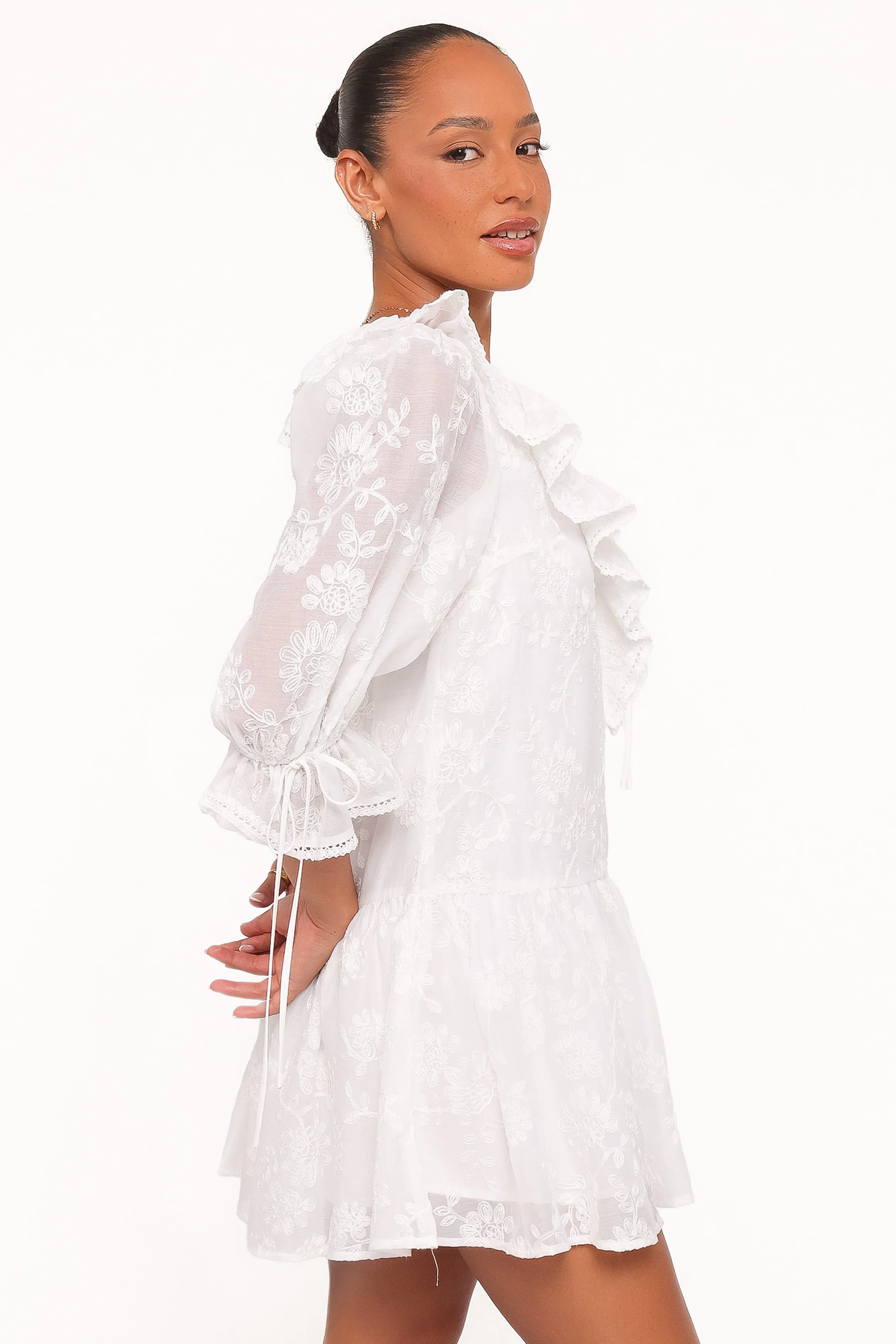 Frenchy Mini Dress - White sold by Petal & Pup product image thumbnail 3