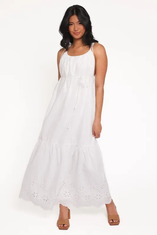 Sharlice Maxi Dress - White made by Petal & Pup