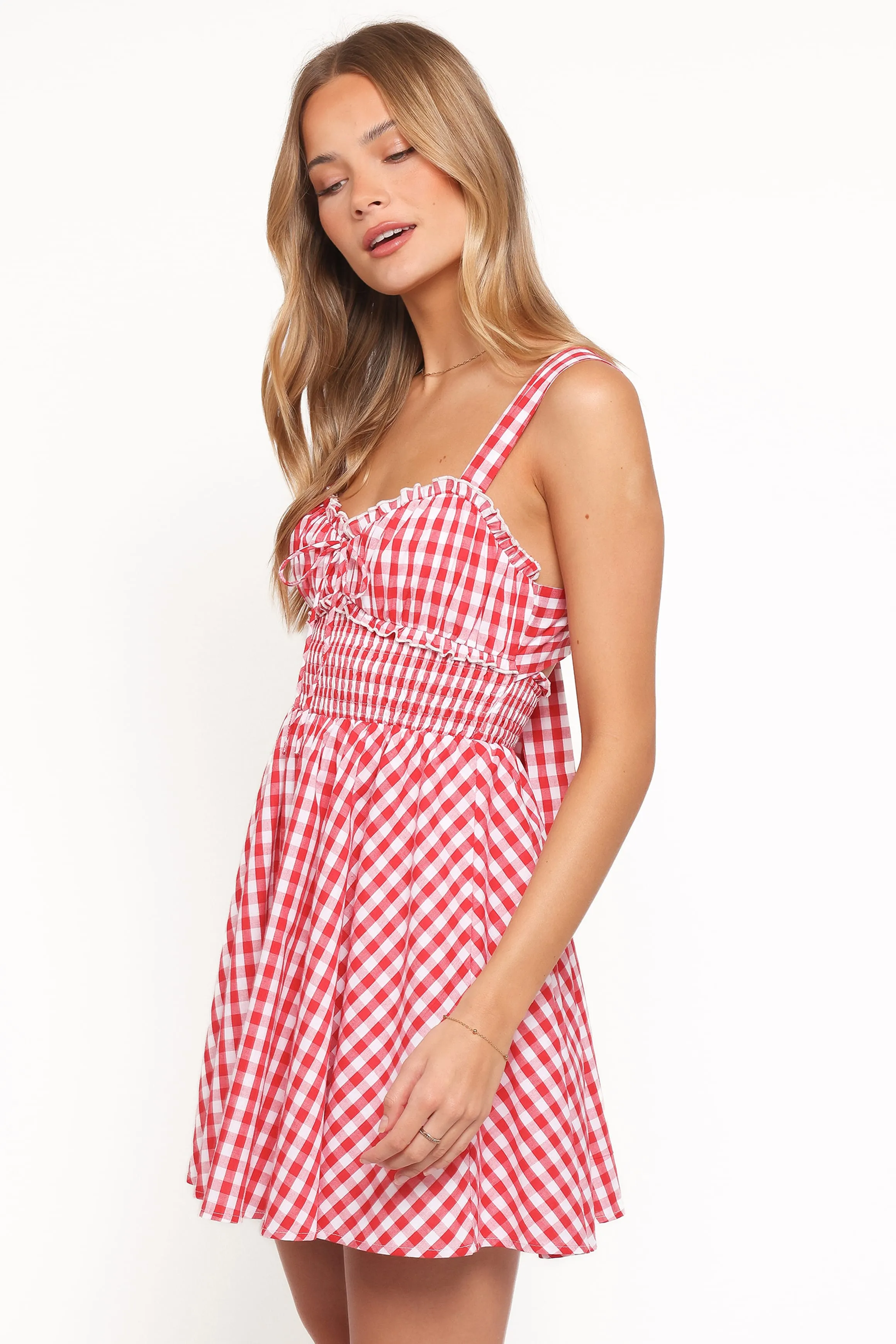 Naima Mini Dress - Red Gingham sold by Petal & Pup product image thumbnail 4