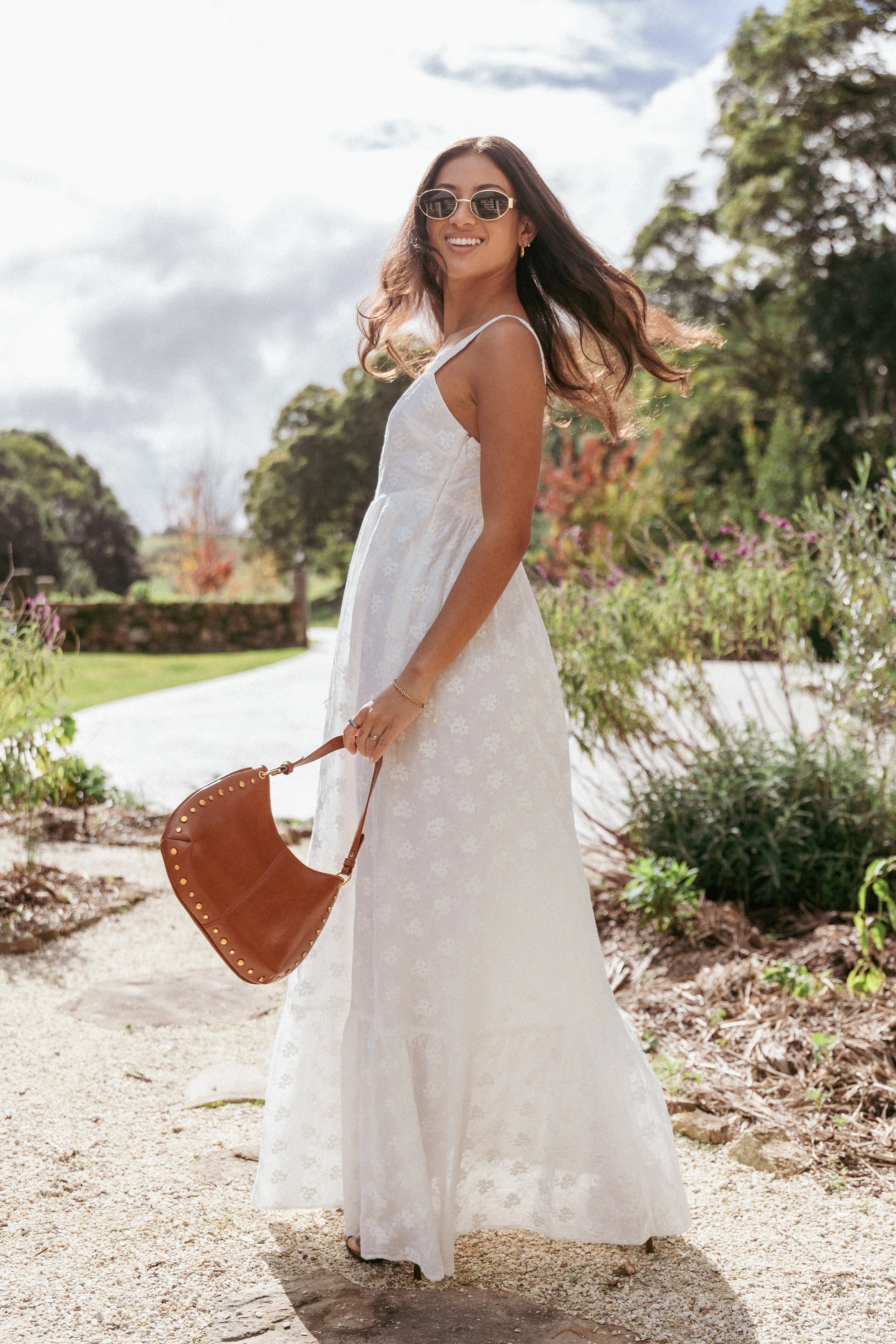 Reid Maxi Dress - White sold by Petal & Pup