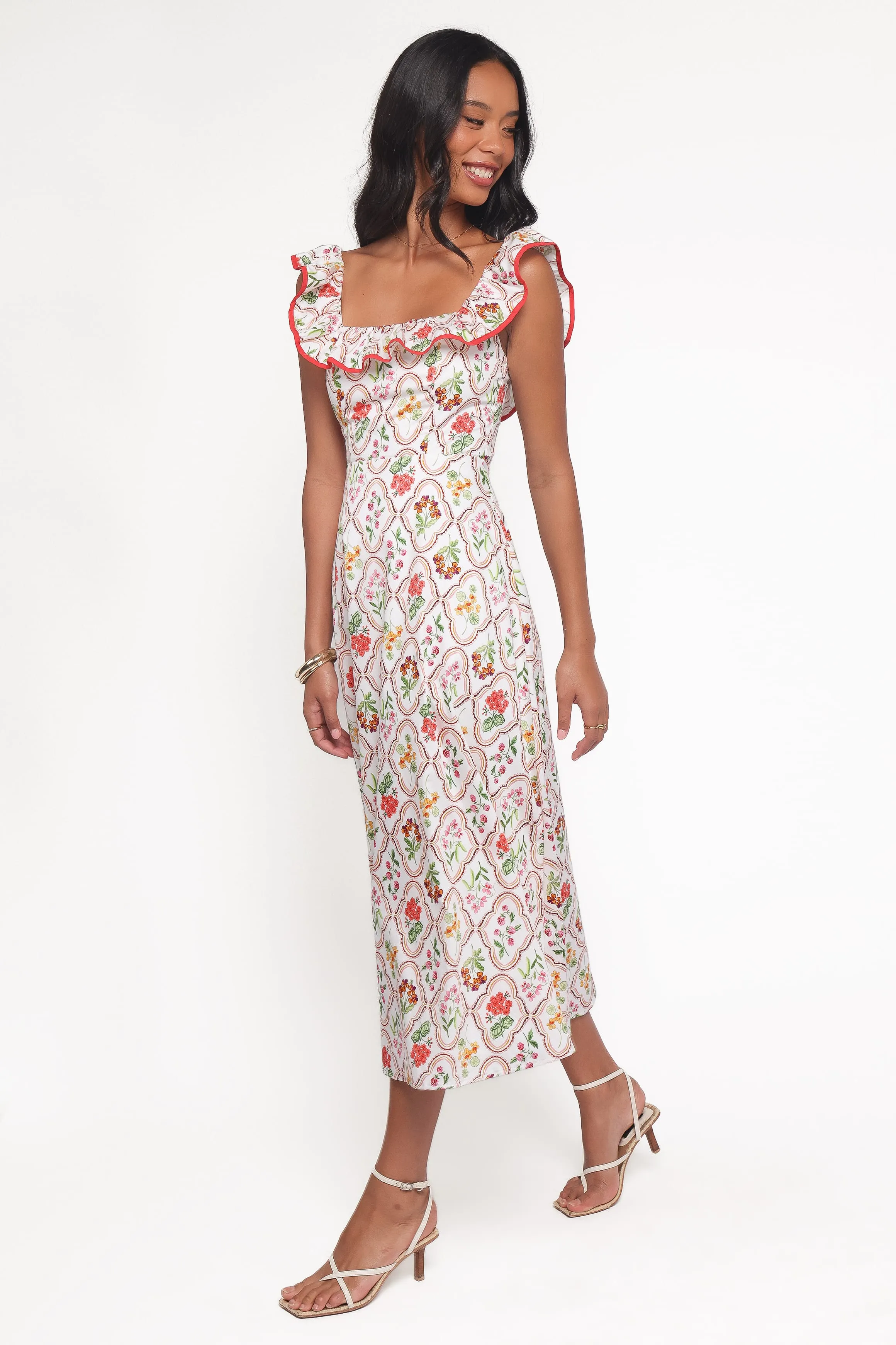 Lucille Maxi Dress - Coral Wildflower sold by Petal & Pup product image thumbnail 4