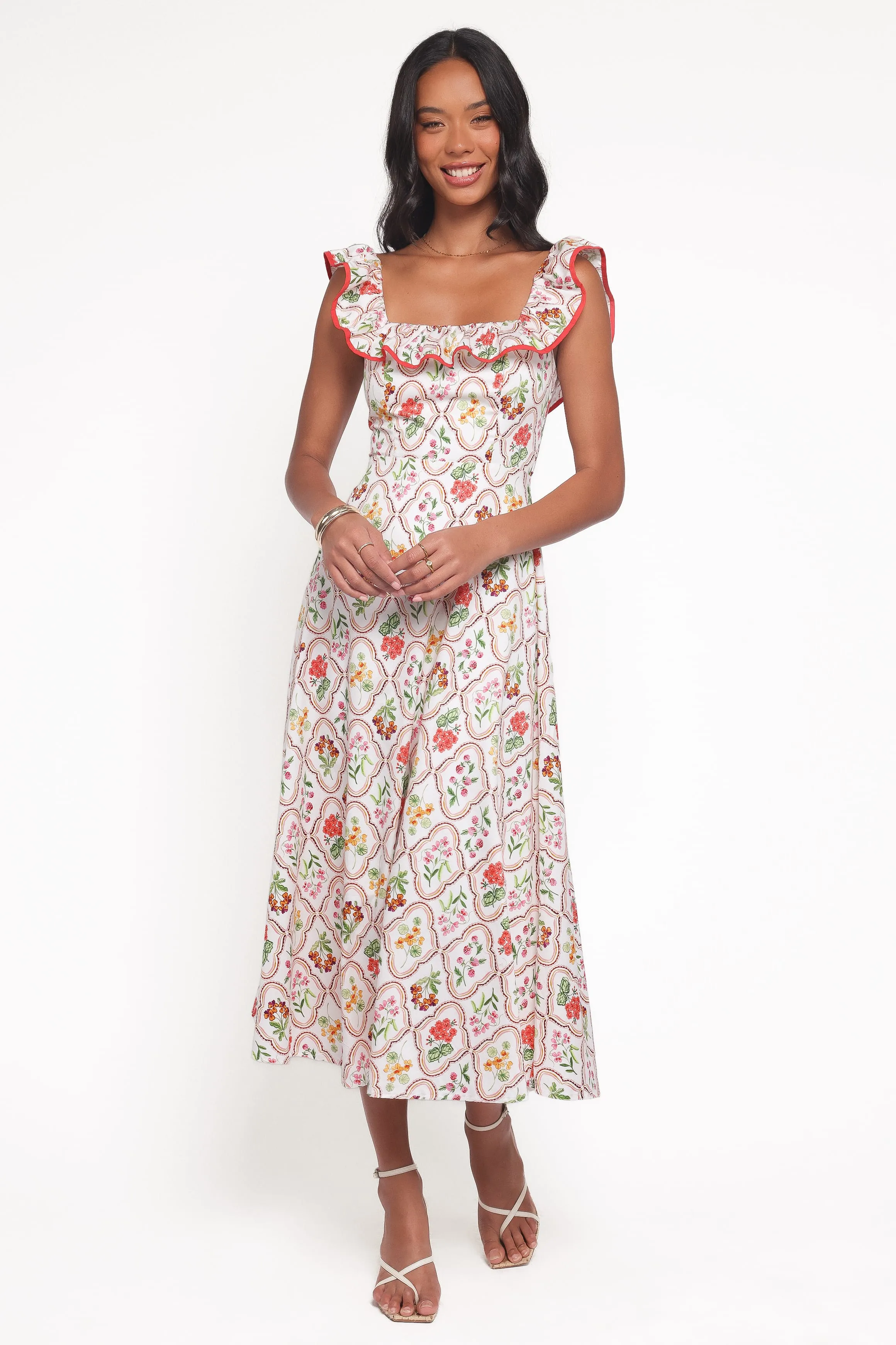 Lucille Maxi Dress - Coral Wildflower sold by Petal & Pup product image thumbnail 2