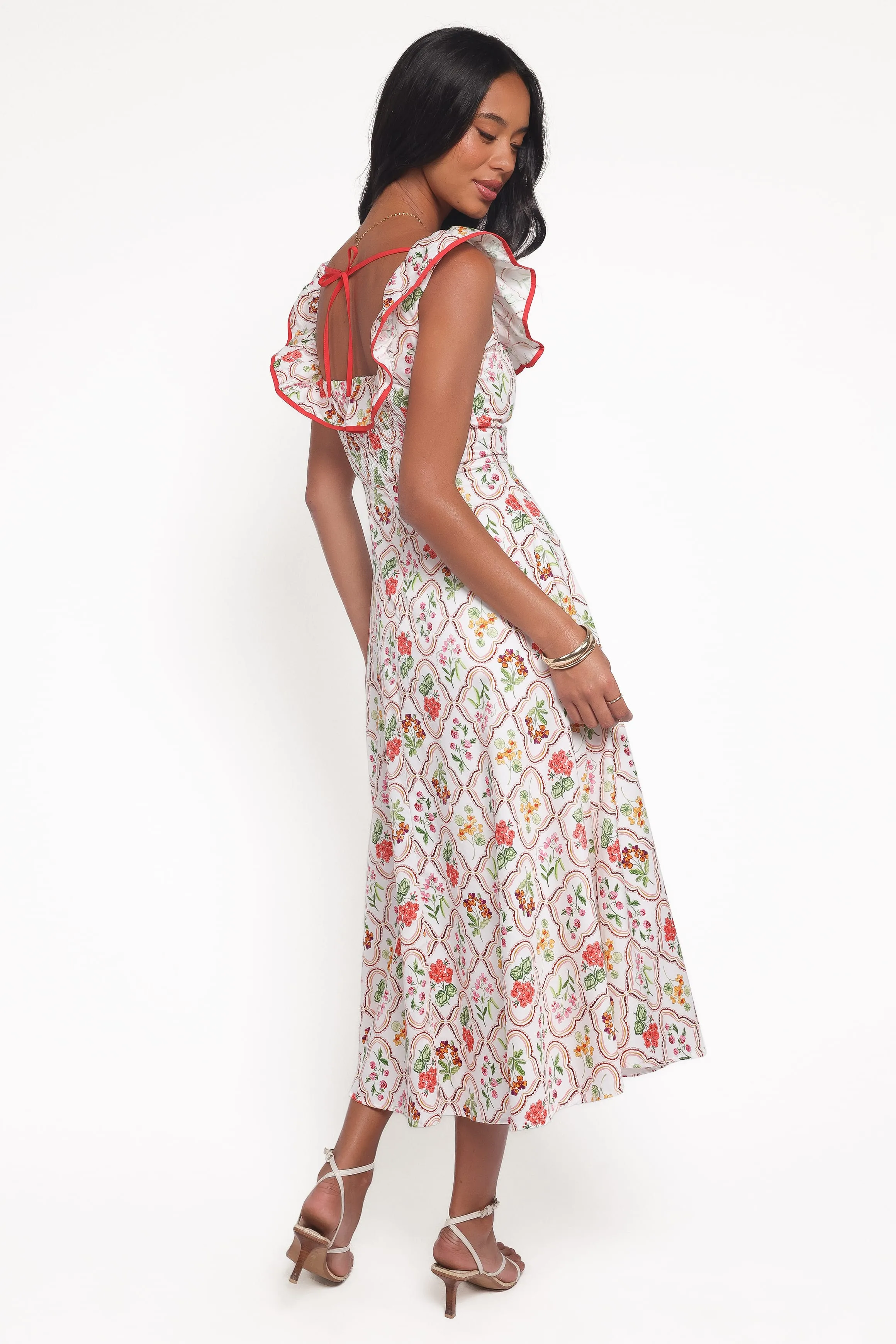 Lucille Maxi Dress - Coral Wildflower sold by Petal & Pup product image thumbnail 3