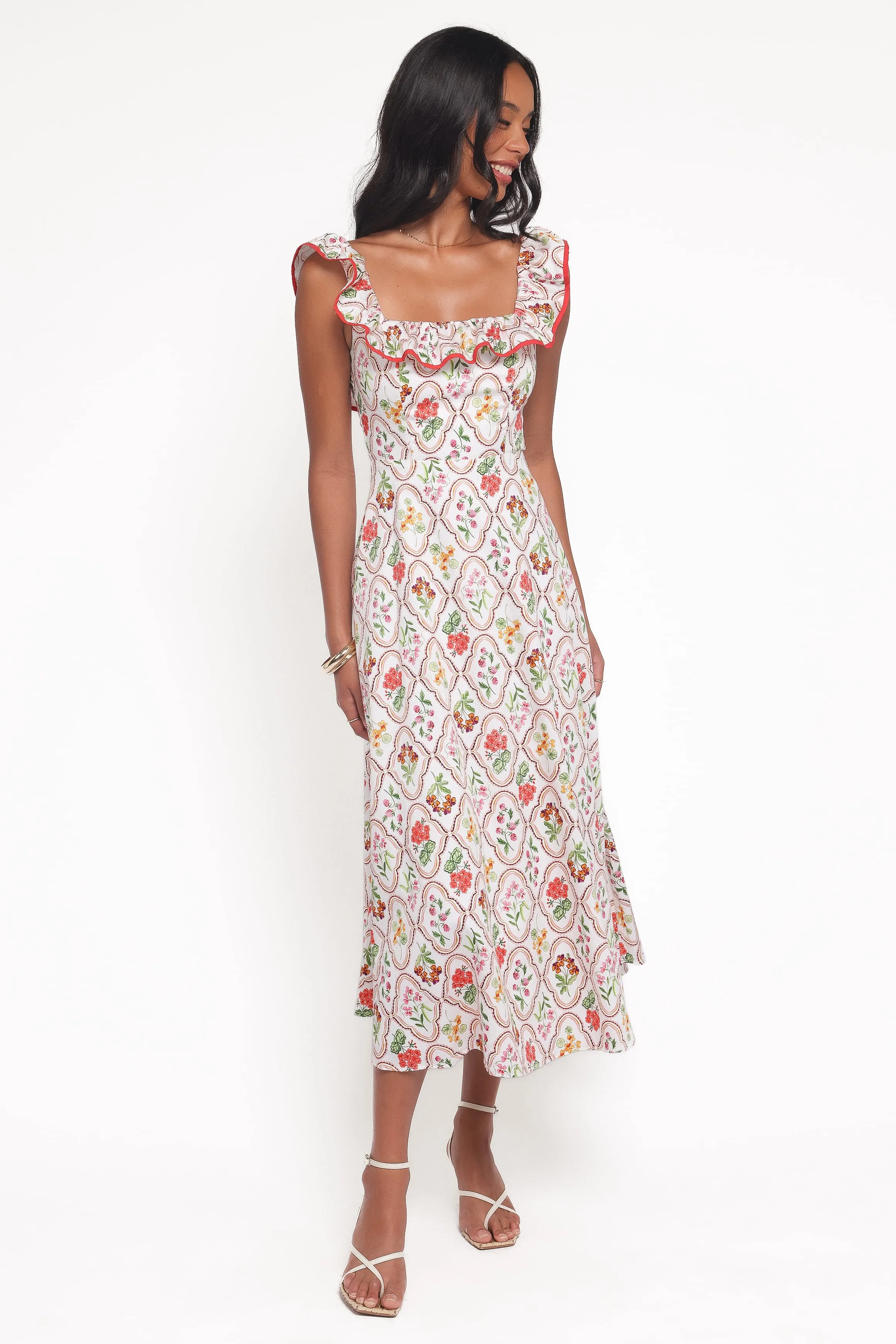 Lucille Maxi Dress - Coral Wildflower sold by Petal & Pup product image thumbnail 5