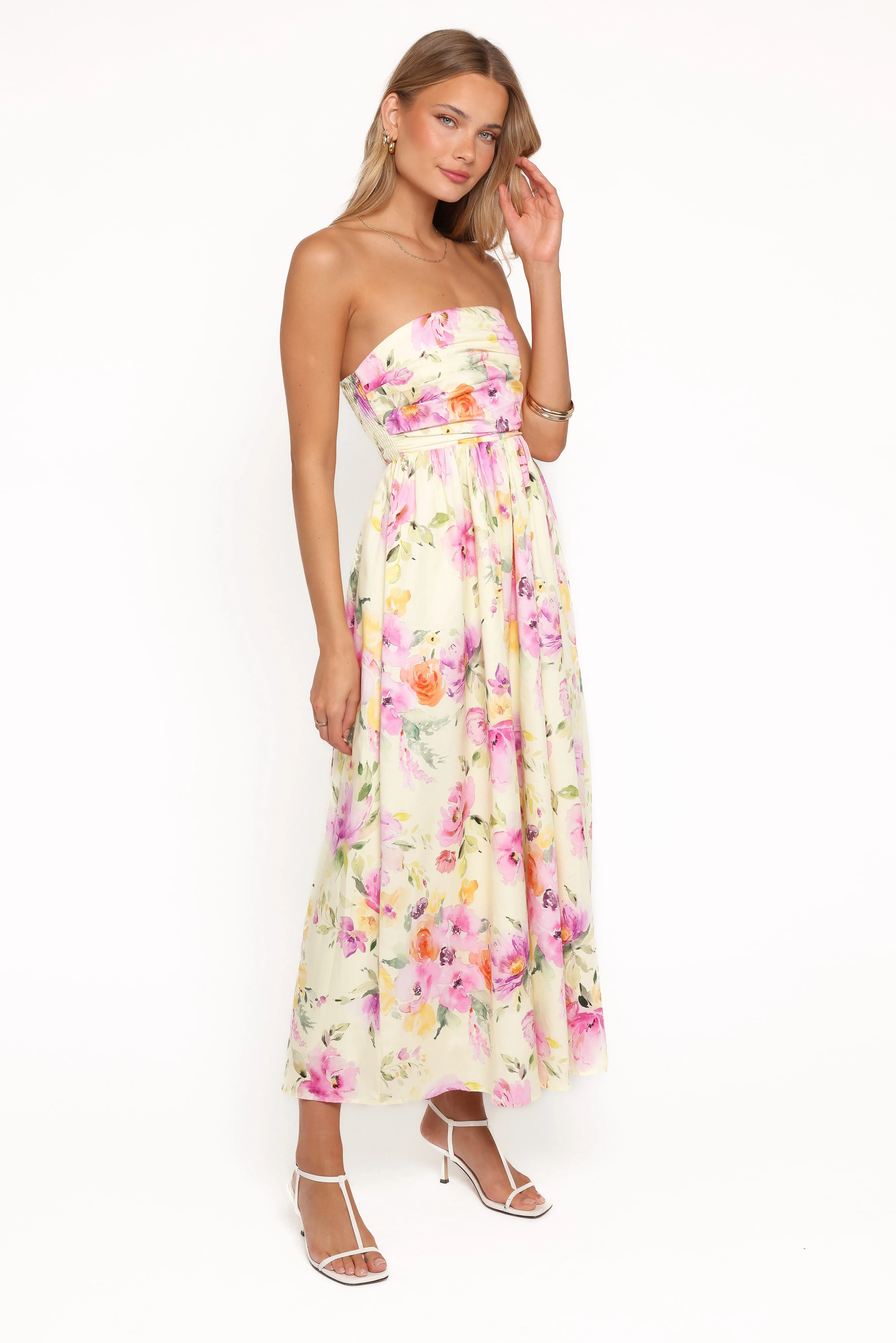 Kayt Strapless Dress - Yellow Petunia sold by Petal & Pup product image thumbnail 4