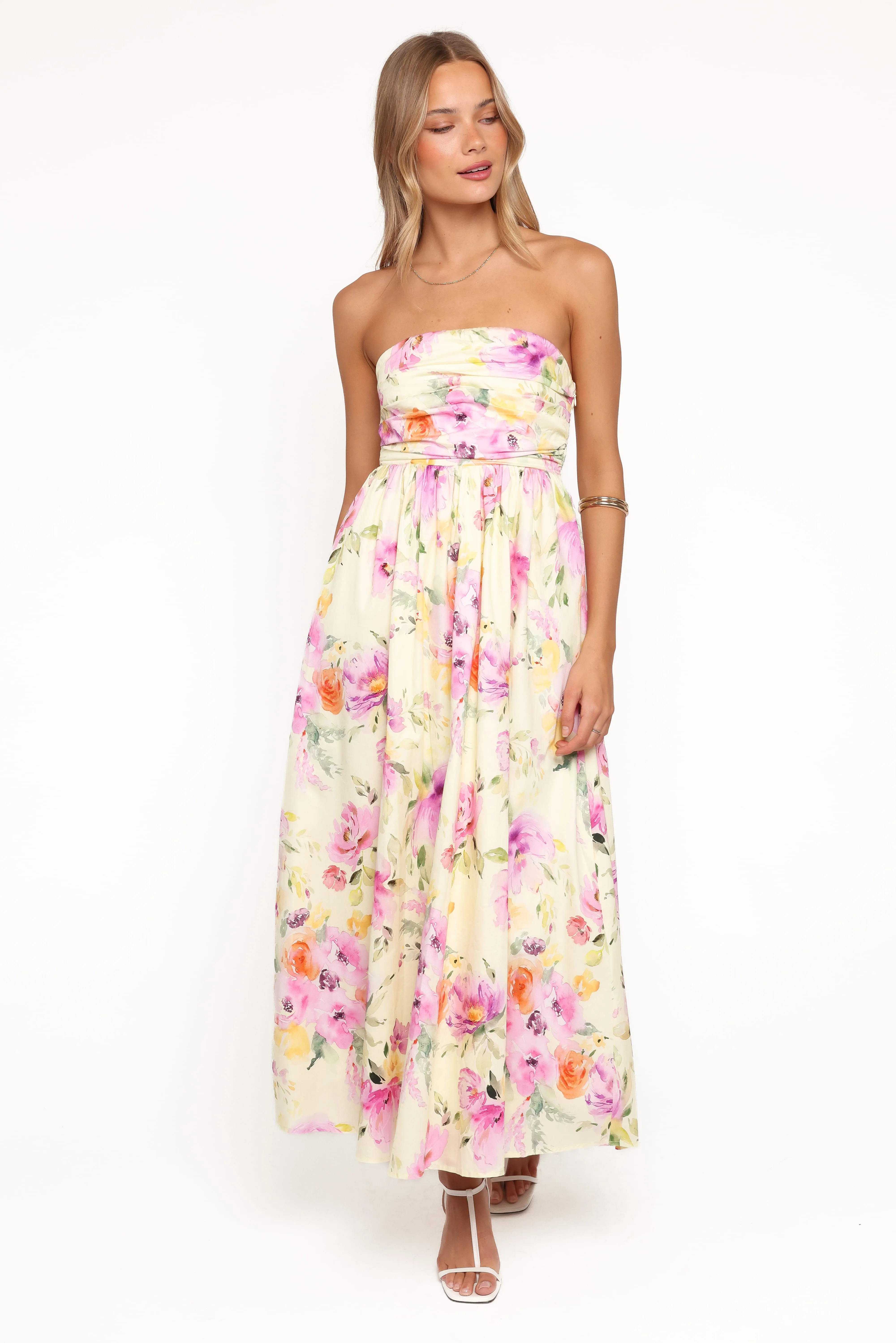 Kayt Strapless Dress - Yellow Petunia sold by Petal & Pup product image thumbnail 2