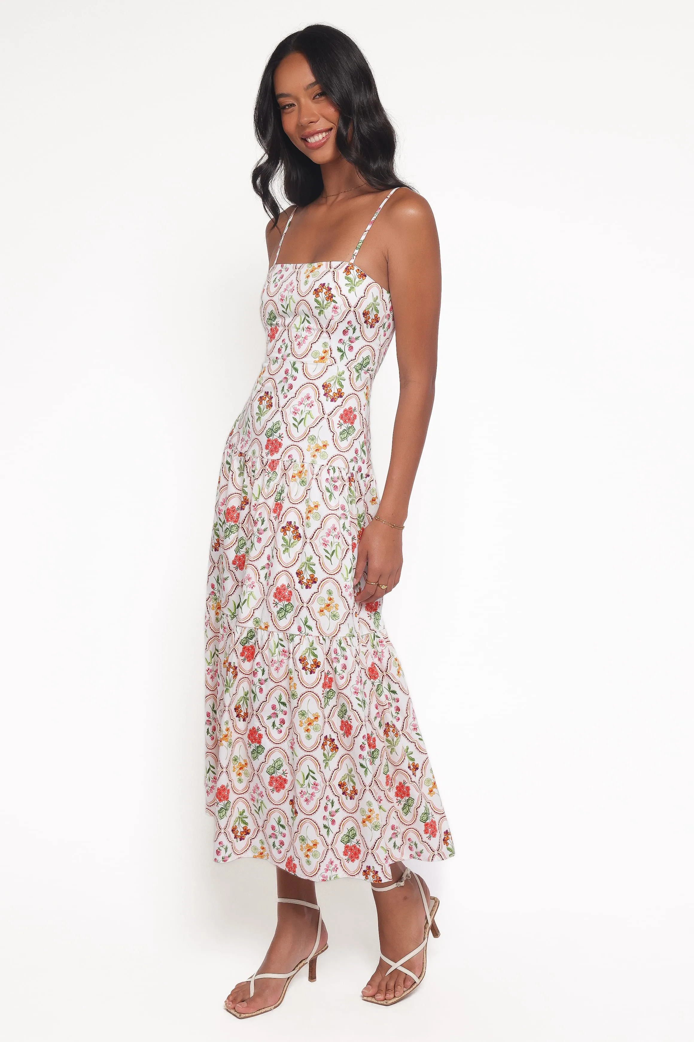 Botanique Midi Dress - Coral Wildflower sold by Petal & Pup product image thumbnail 4