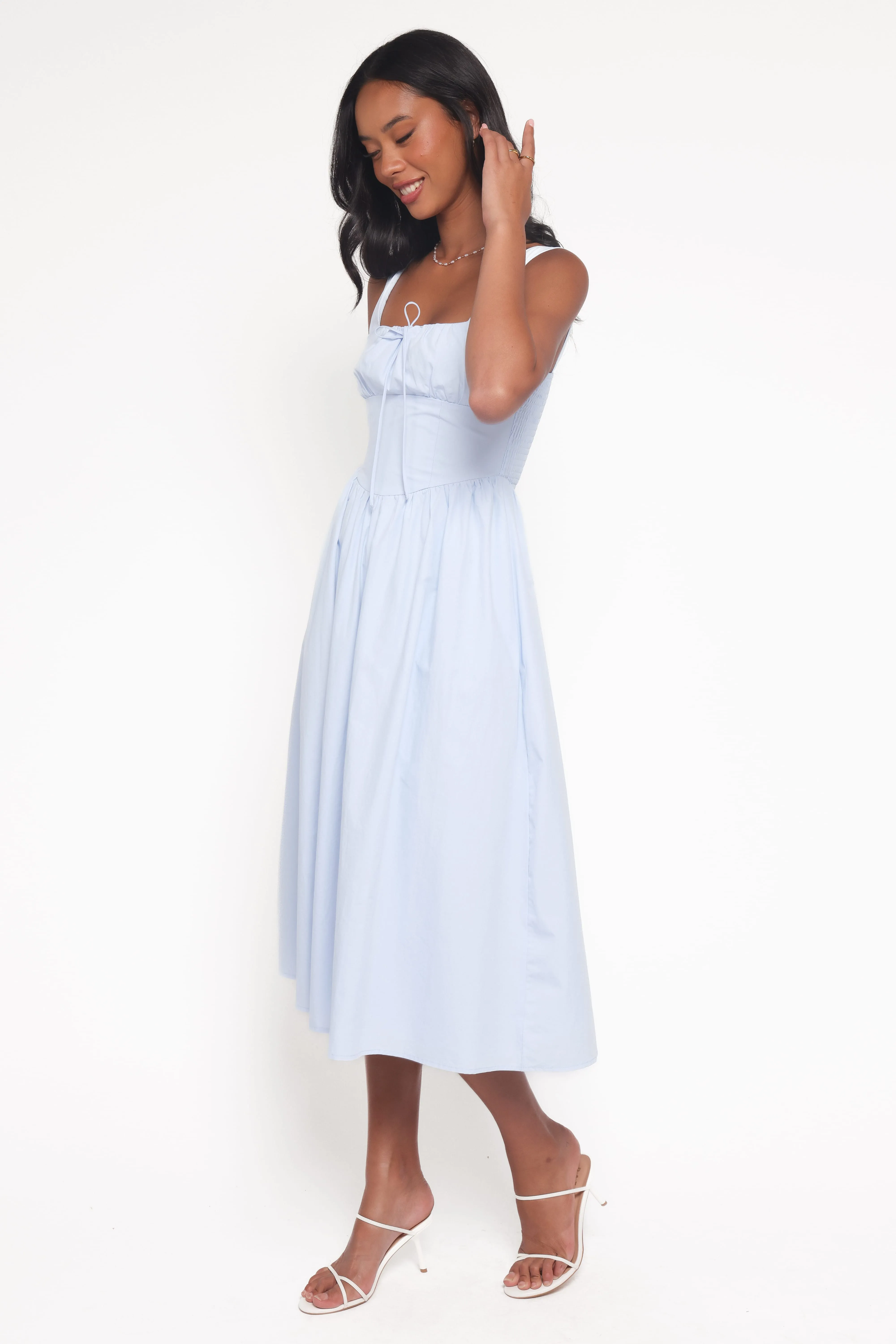 Kinslee Midi Dress - Blue sold by Petal & Pup product image thumbnail 4