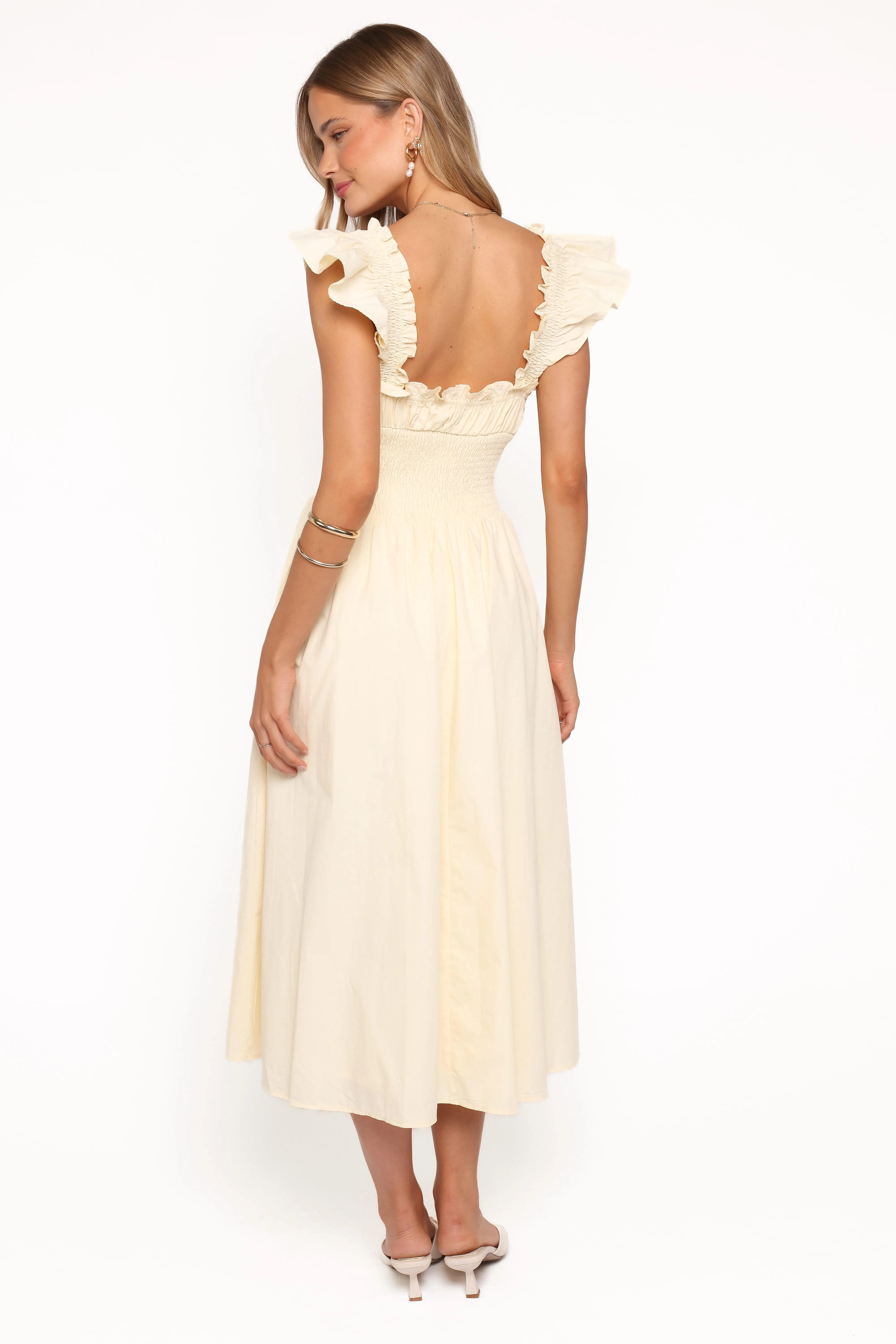 Bronte Midi Dress - Butter Yellow sold by Petal & Pup product image thumbnail 5