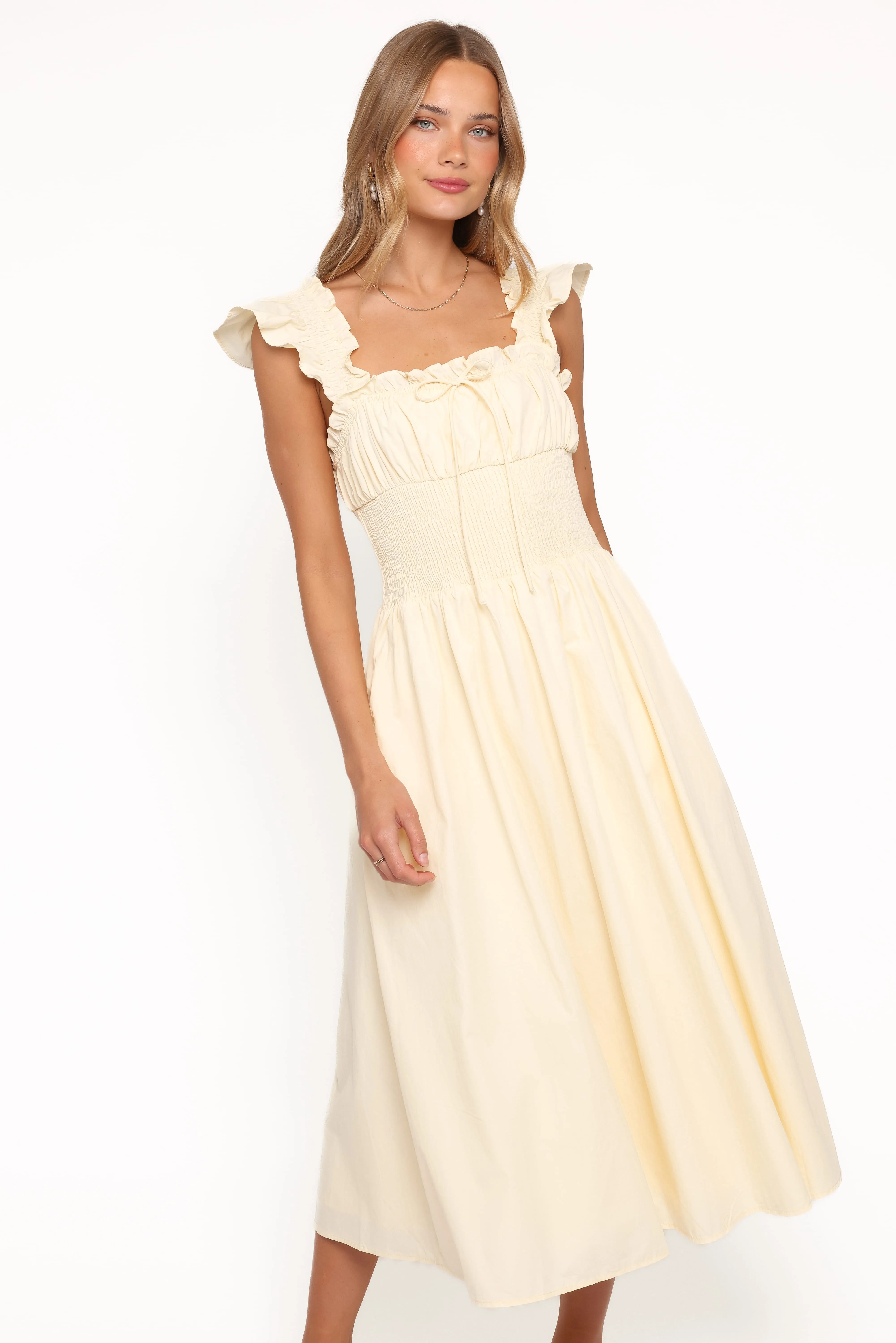 Bronte Midi Dress - Butter Yellow sold by Petal & Pup product image thumbnail 2