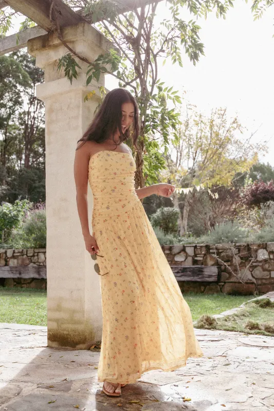 Calypso Maxi Dress - Yellow Meadow made by Petal & Pup