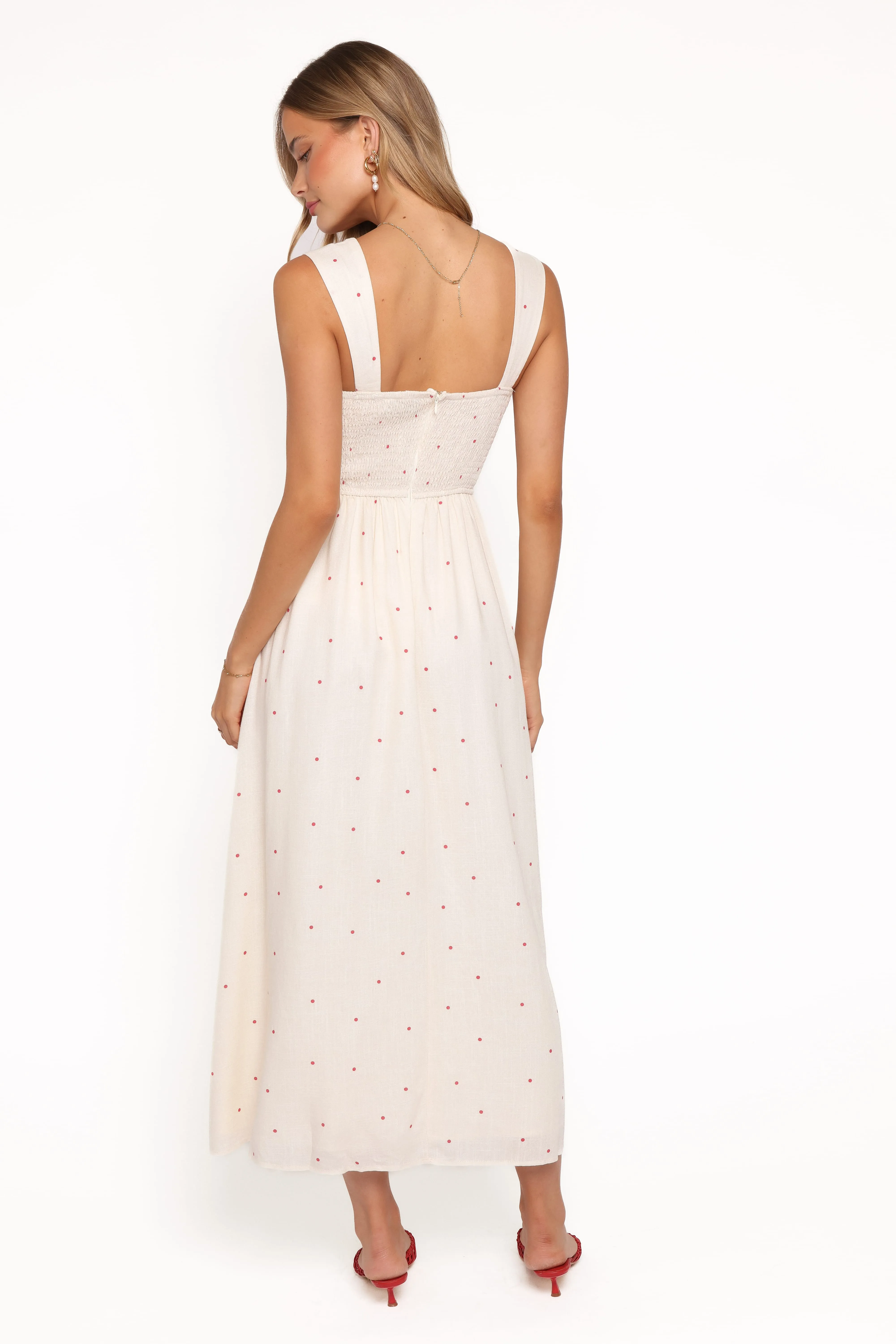 Caty Maxi Dress - Red Polka Dot sold by Petal & Pup product image thumbnail 5