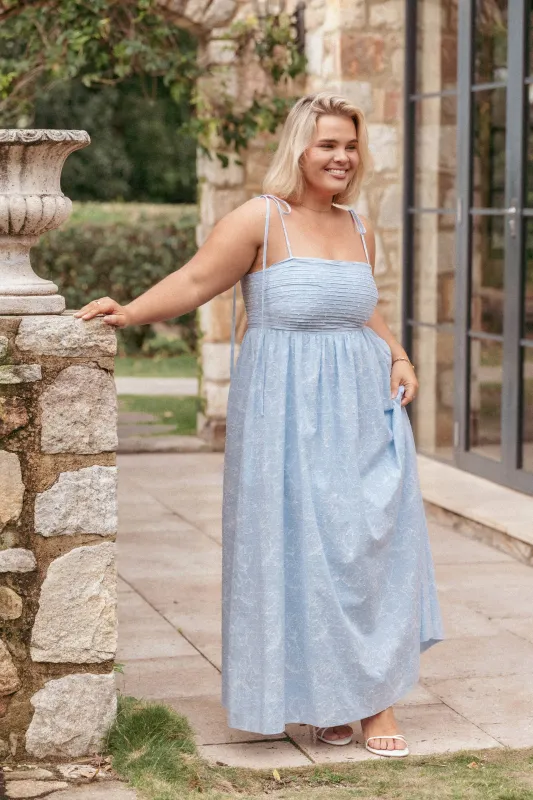 Ashtyn Maxi Dress - Cornflower Blue made by Petal & Pup