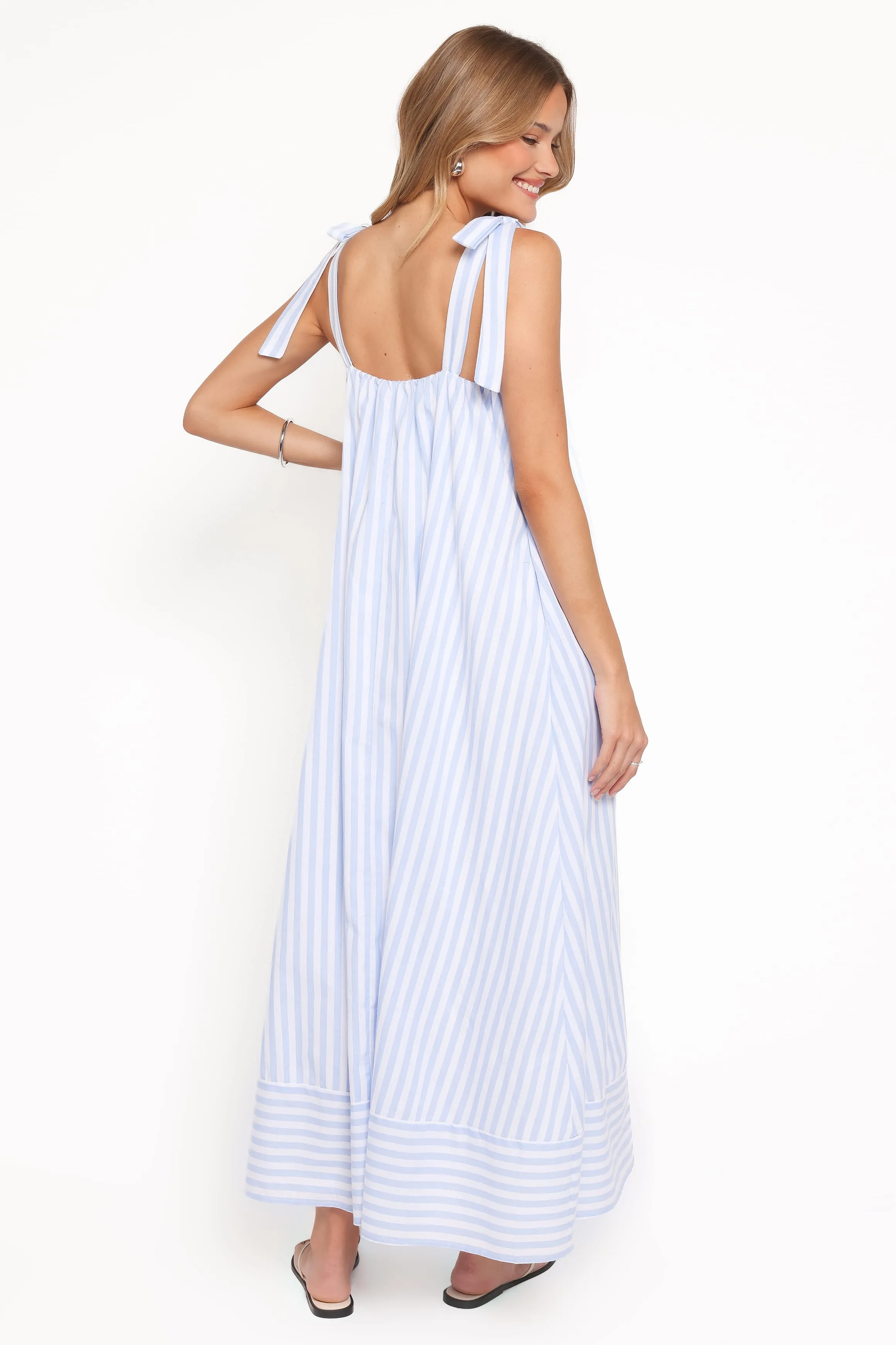 Amber Maxi Dress - Pale Blue Stripe sold by Petal & Pup product image thumbnail 5