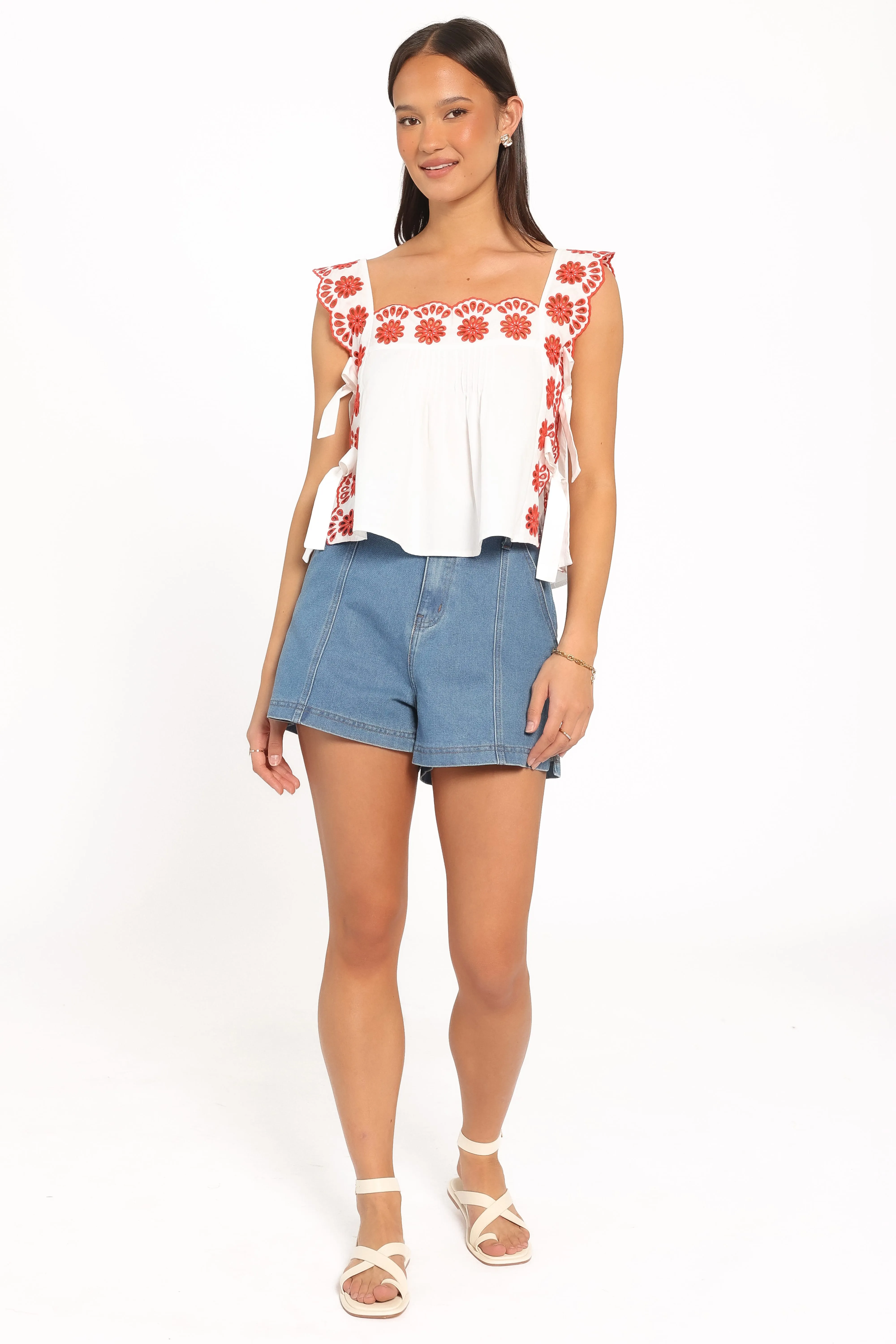 Brydee Tie Top - Red sold by Petal & Pup product image thumbnail 2