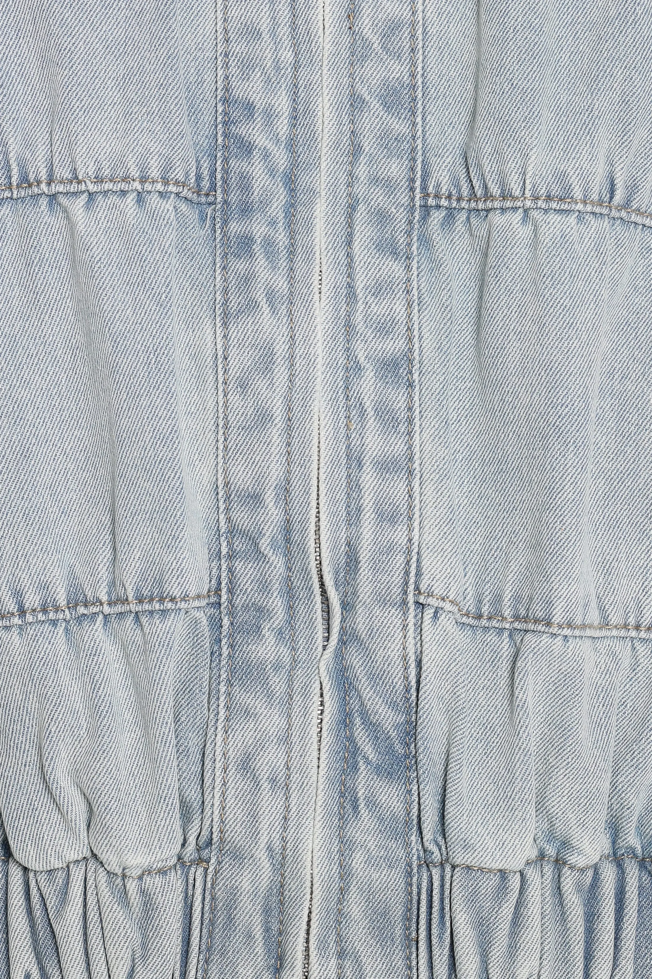 Gretal Denim Bomber Jacket - Light Blue Wash sold by Petal & Pup product image thumbnail 4