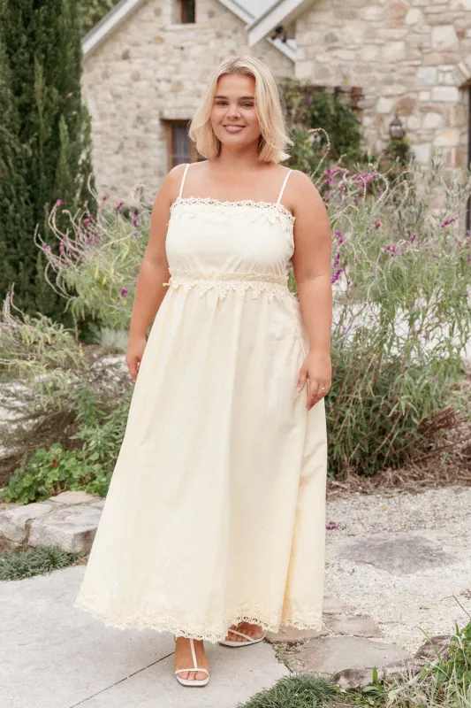 Kiana Midi Dress - Pale Yellow made by Petal & Pup