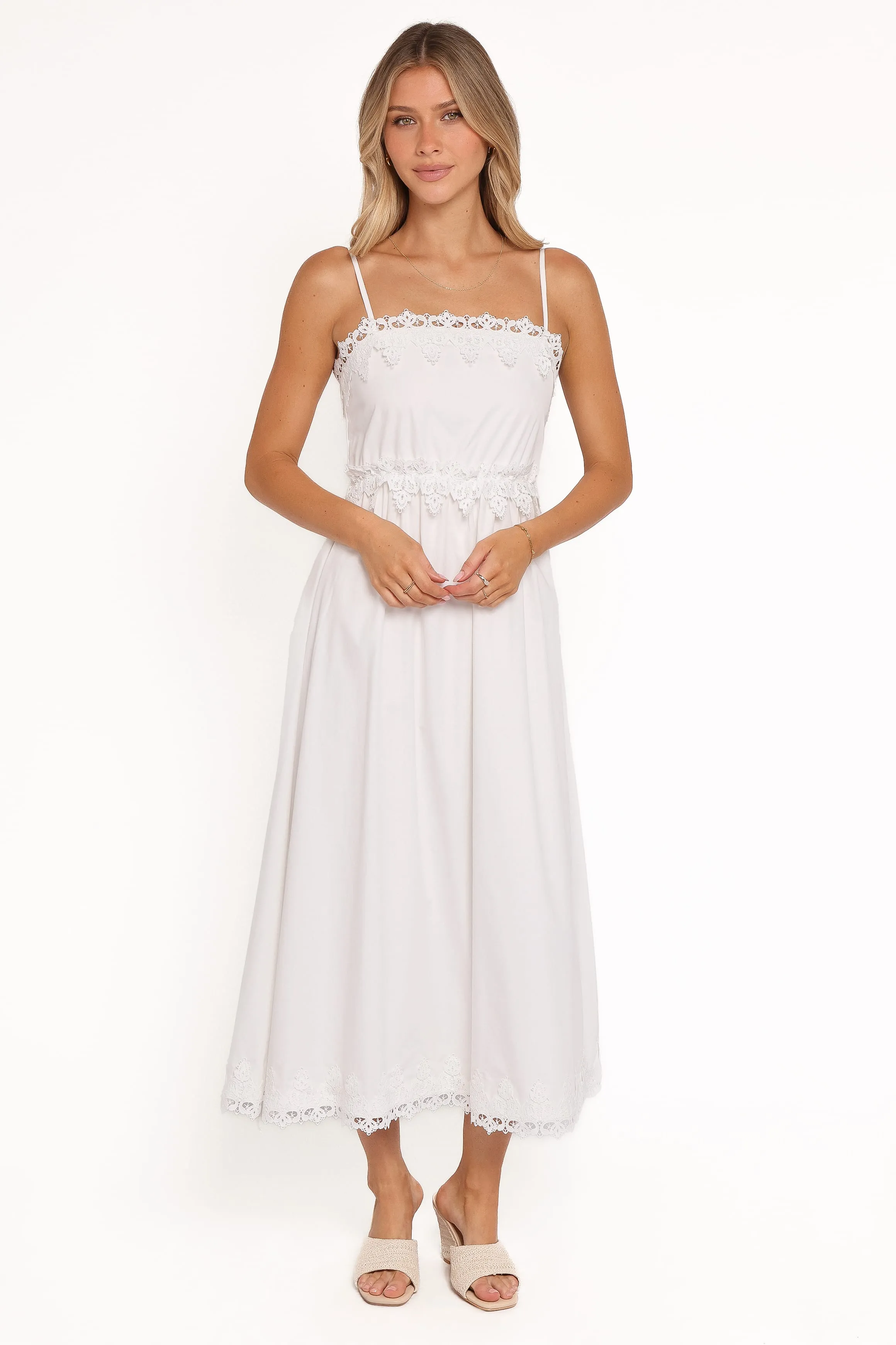 Kiana Midi Dress - White sold by Petal & Pup product image thumbnail 2