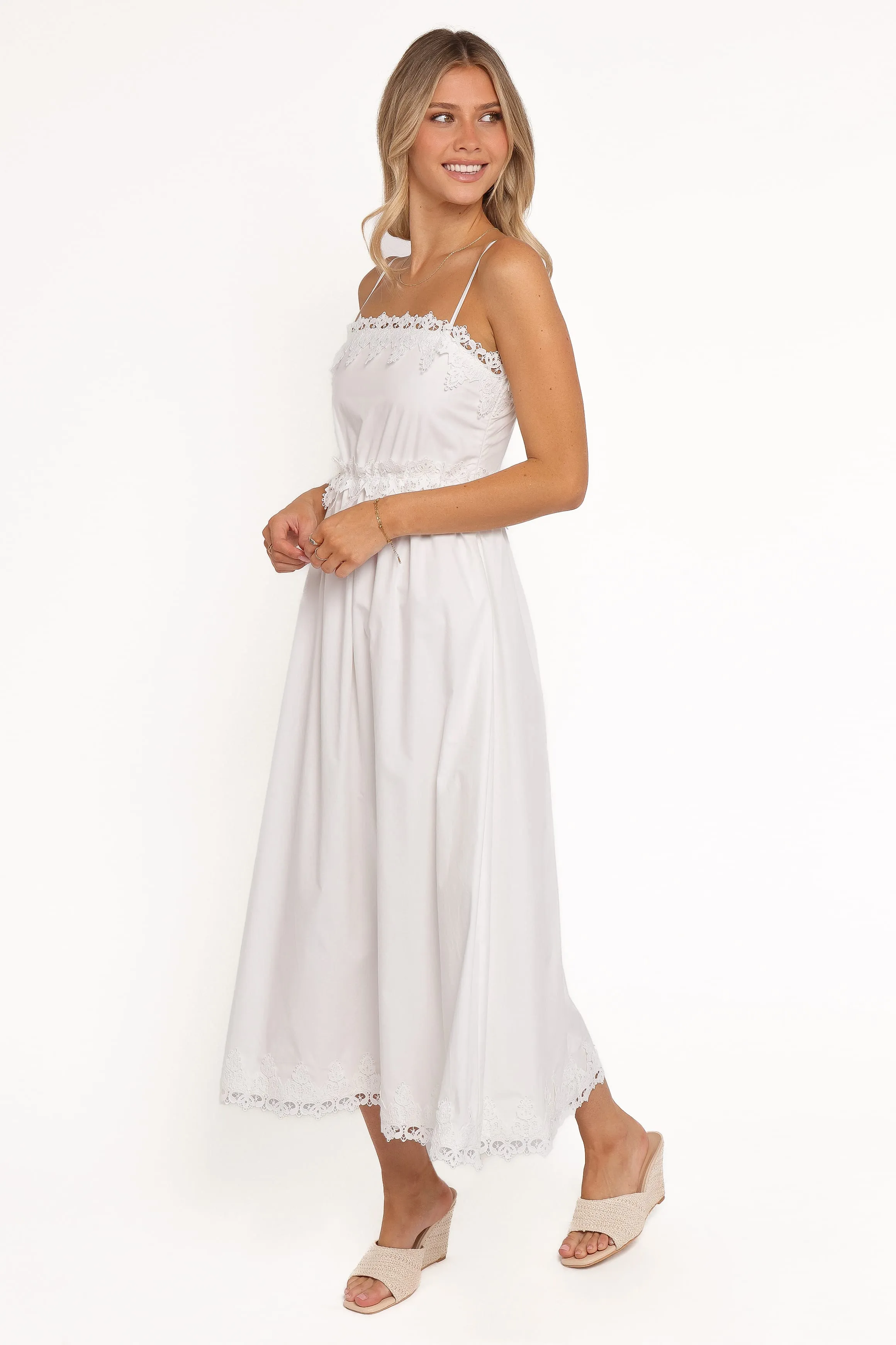 Kiana Midi Dress - White sold by Petal & Pup product image thumbnail 4