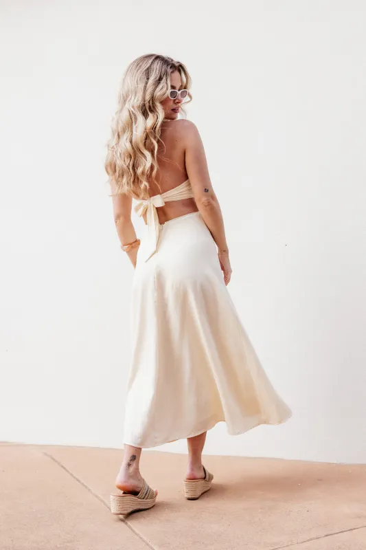 Mirielle Midi Dress - Yellow made by Petal & Pup