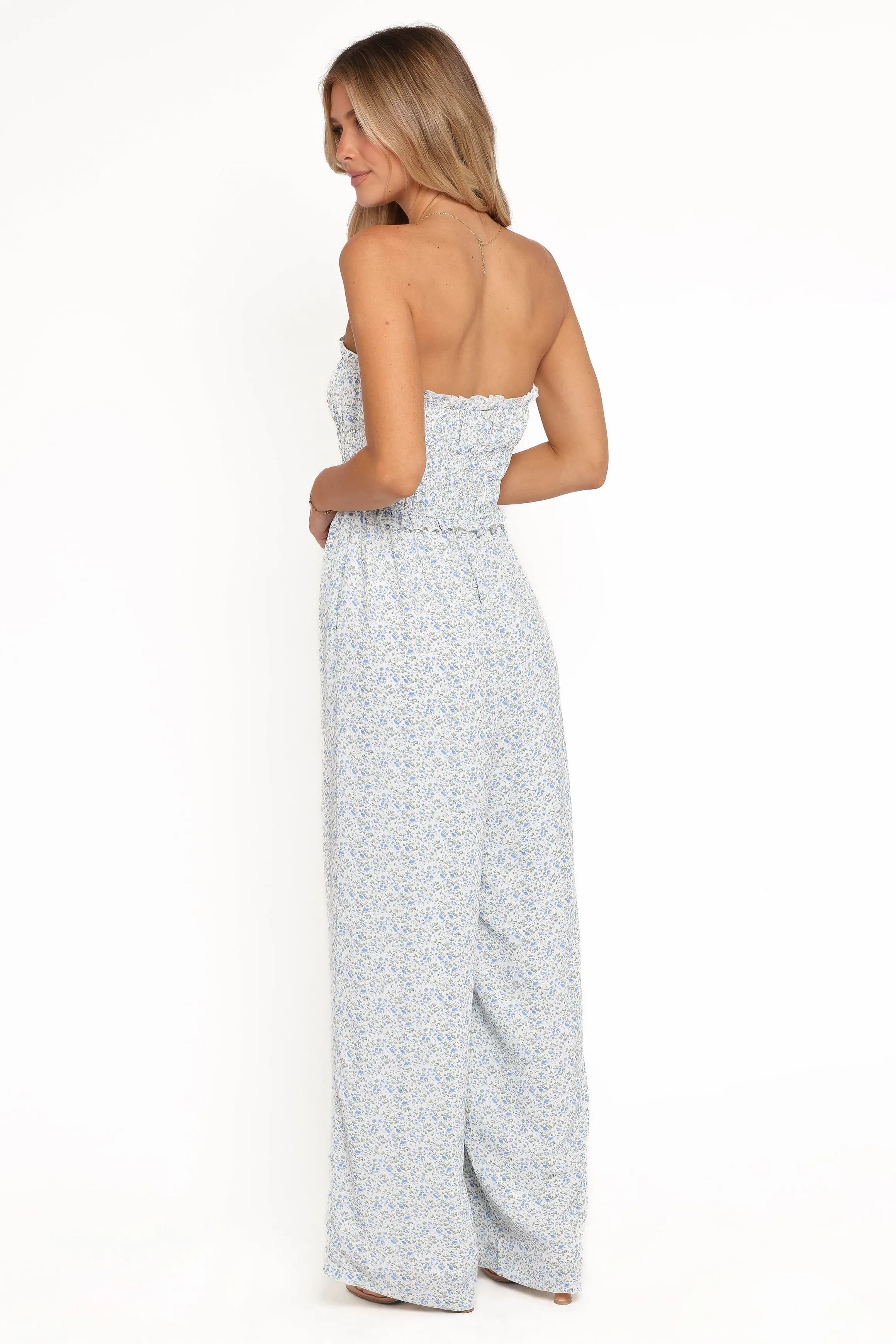 Yulissa Strapless Jumpsuit - Blue Floral sold by Petal & Pup product image thumbnail 5