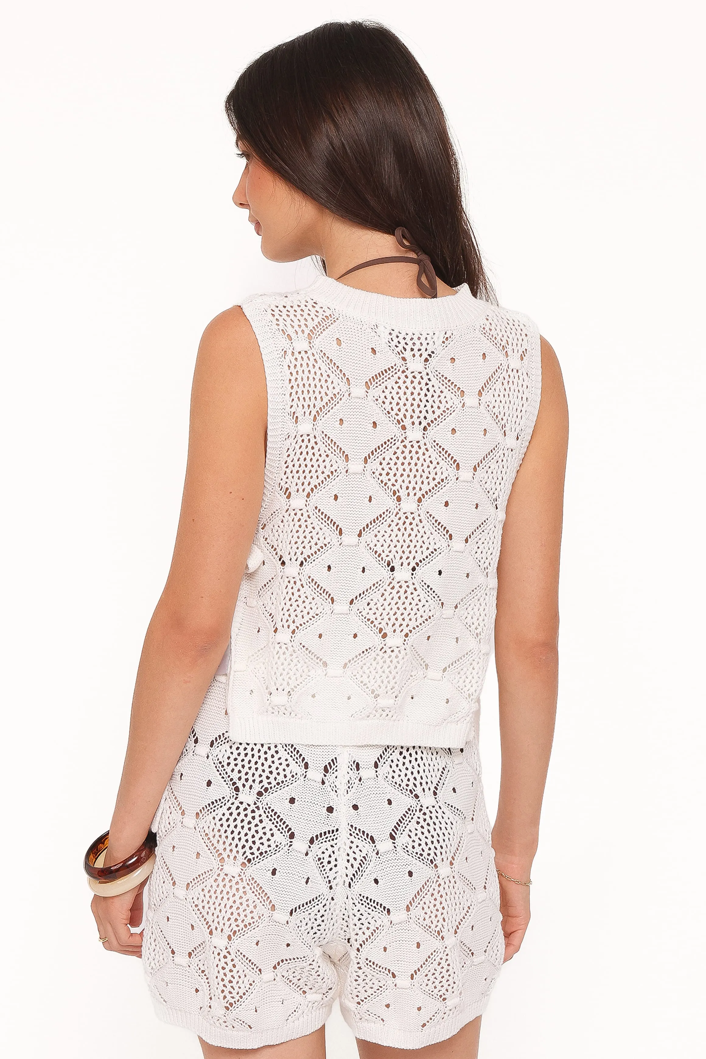 Ysabel Knitted Short Set - Cream sold by Petal & Pup product image thumbnail 4