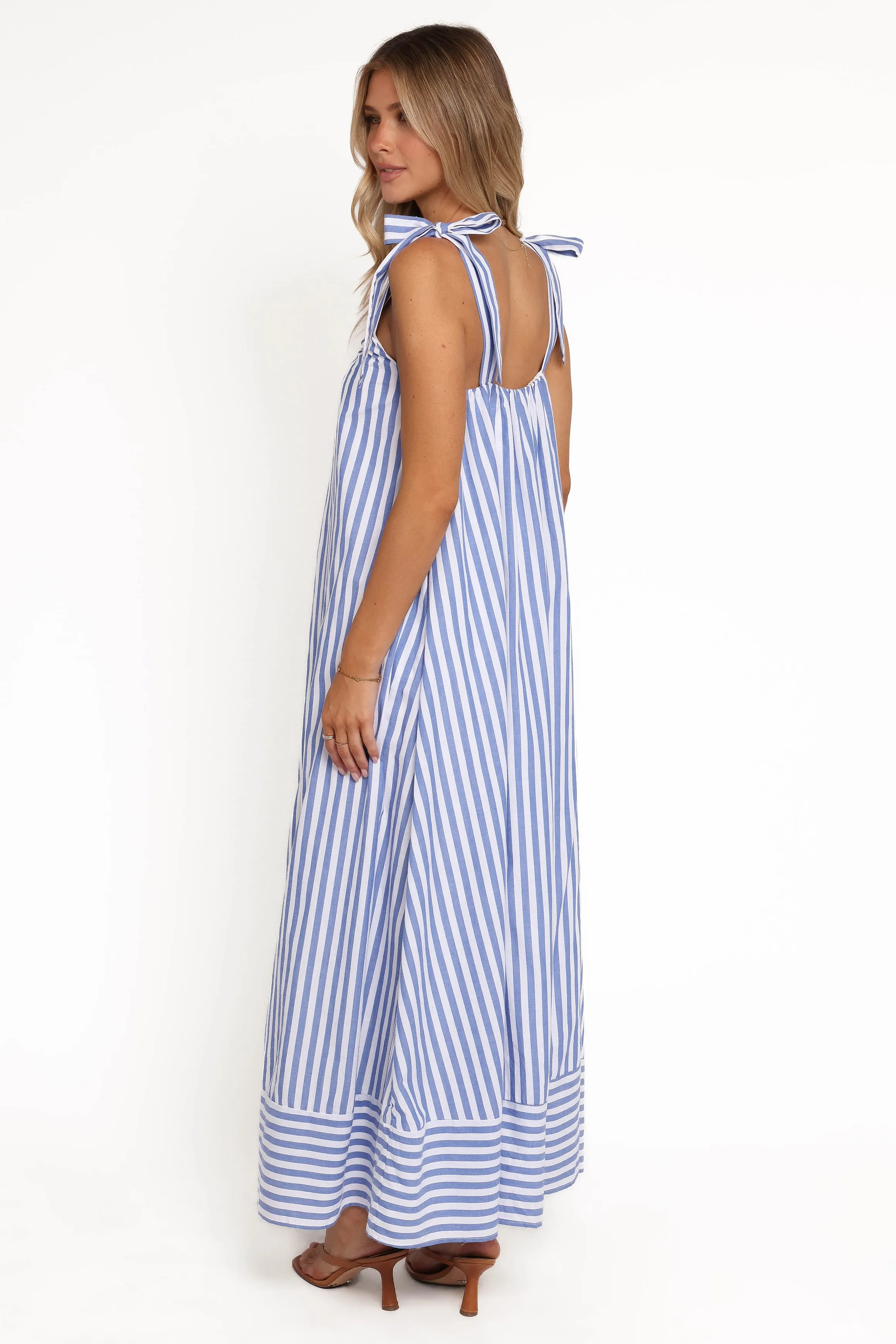 Amber Maxi Dress - Navy White Stripe sold by Petal & Pup product image thumbnail 5