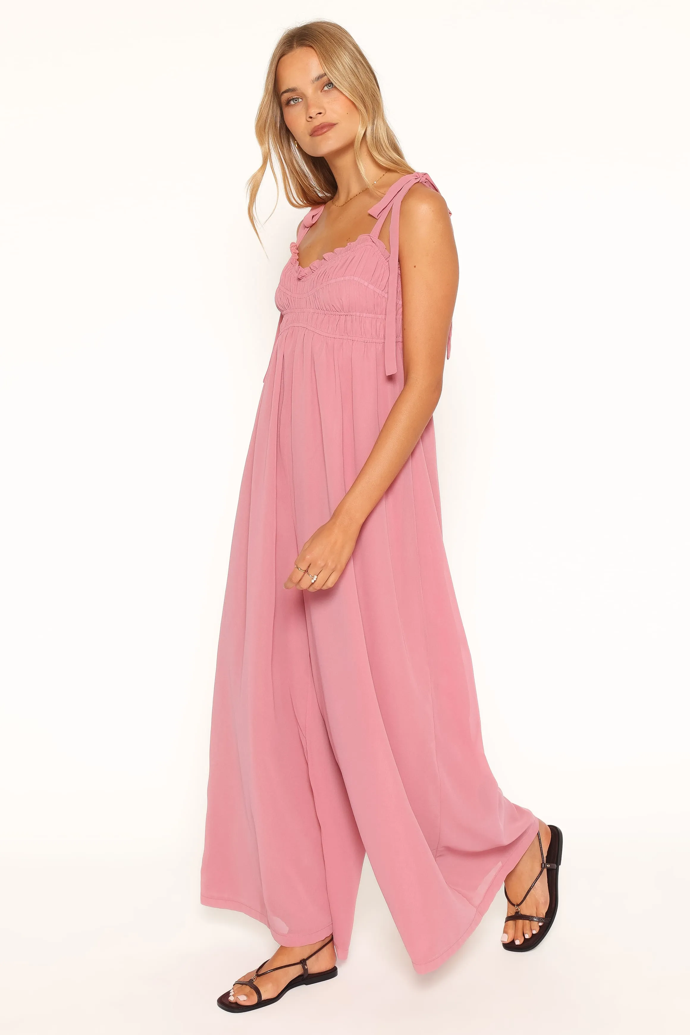 Andie Tie Jumpsuit - Rose Pink sold by Petal & Pup product image thumbnail 3