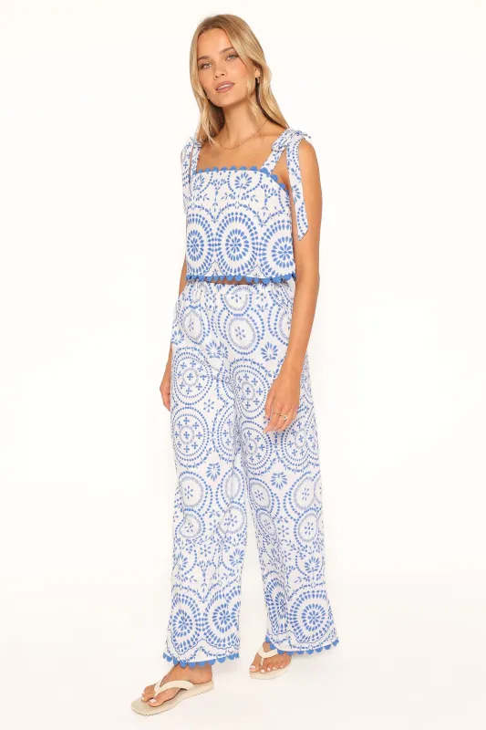 Felicia Pant Set - Blue Tile made by Petal & Pup