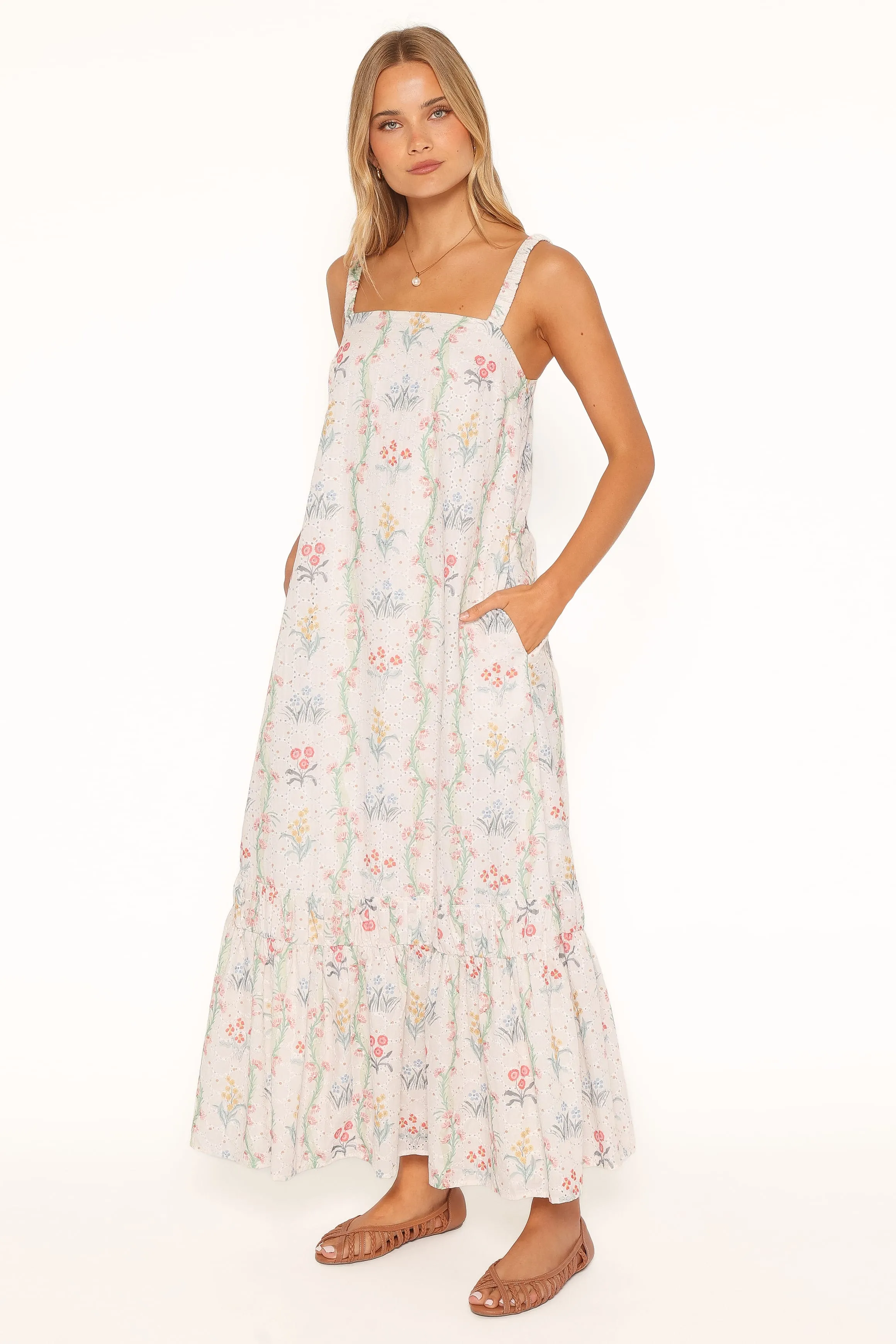 Evaline Maxi Dress - White Floral sold by Petal & Pup product image thumbnail 3