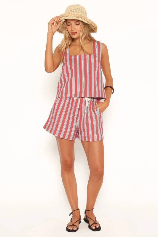 Marinda Short - Red Stripe made by Petal & Pup