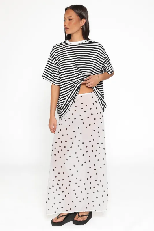 Tammi Skirt Set - White Black made by Petal & Pup