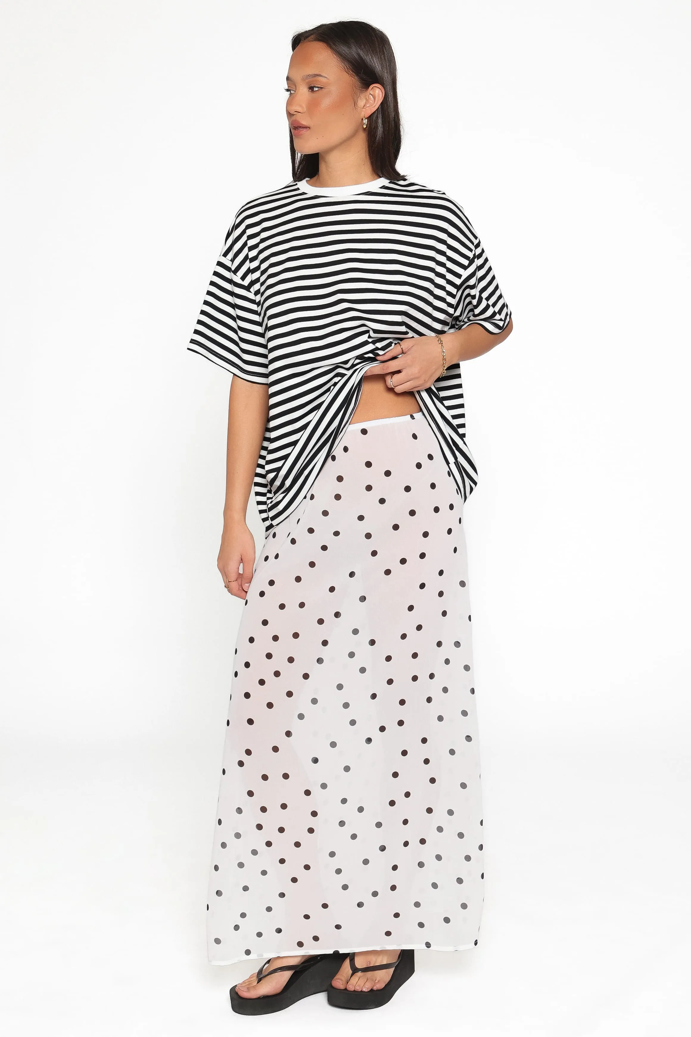 Tammi Skirt Set - White Black sold by Petal & Pup