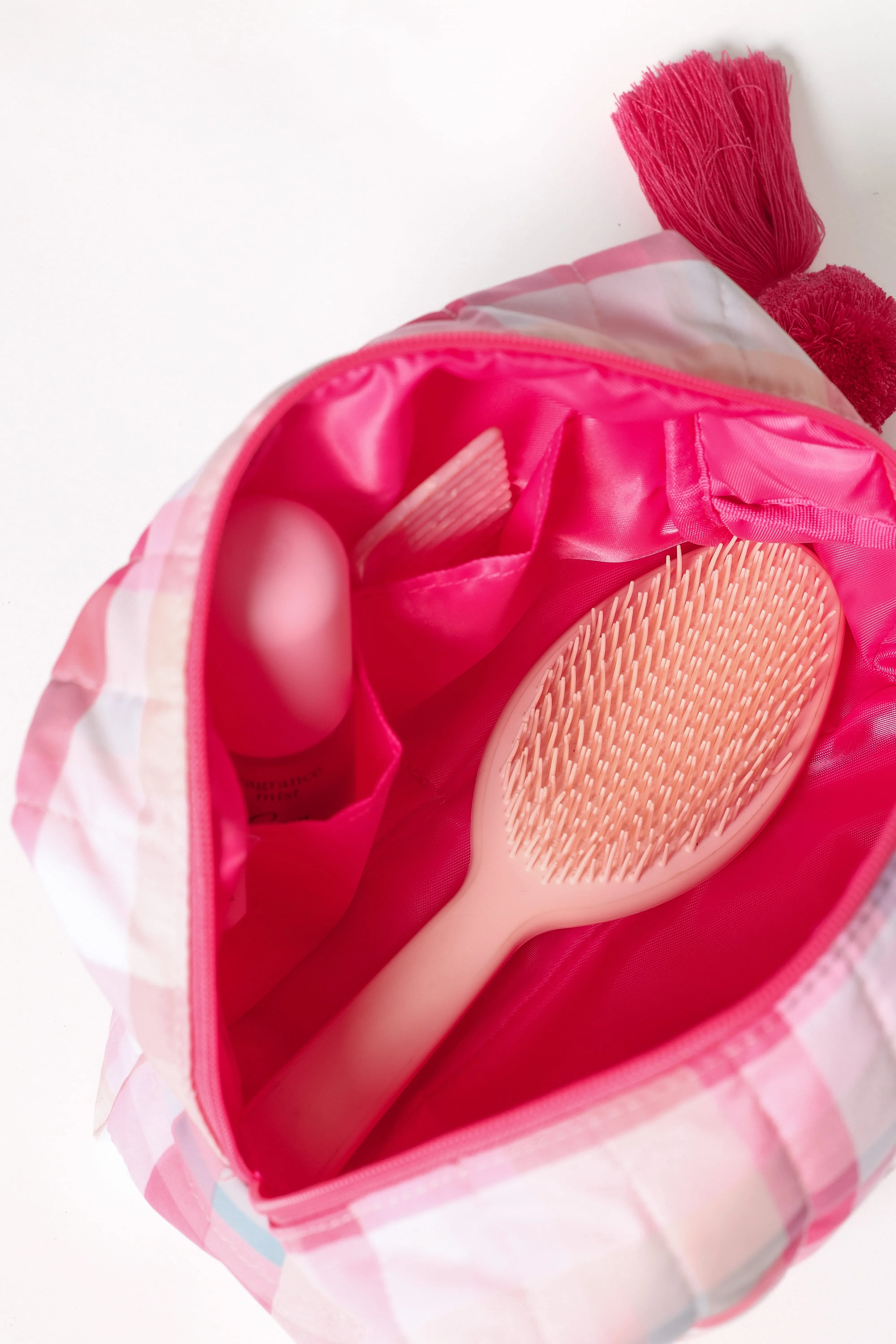 Cosmetic Case - Pink Picnic Plaid sold by Petal & Pup product image thumbnail 3