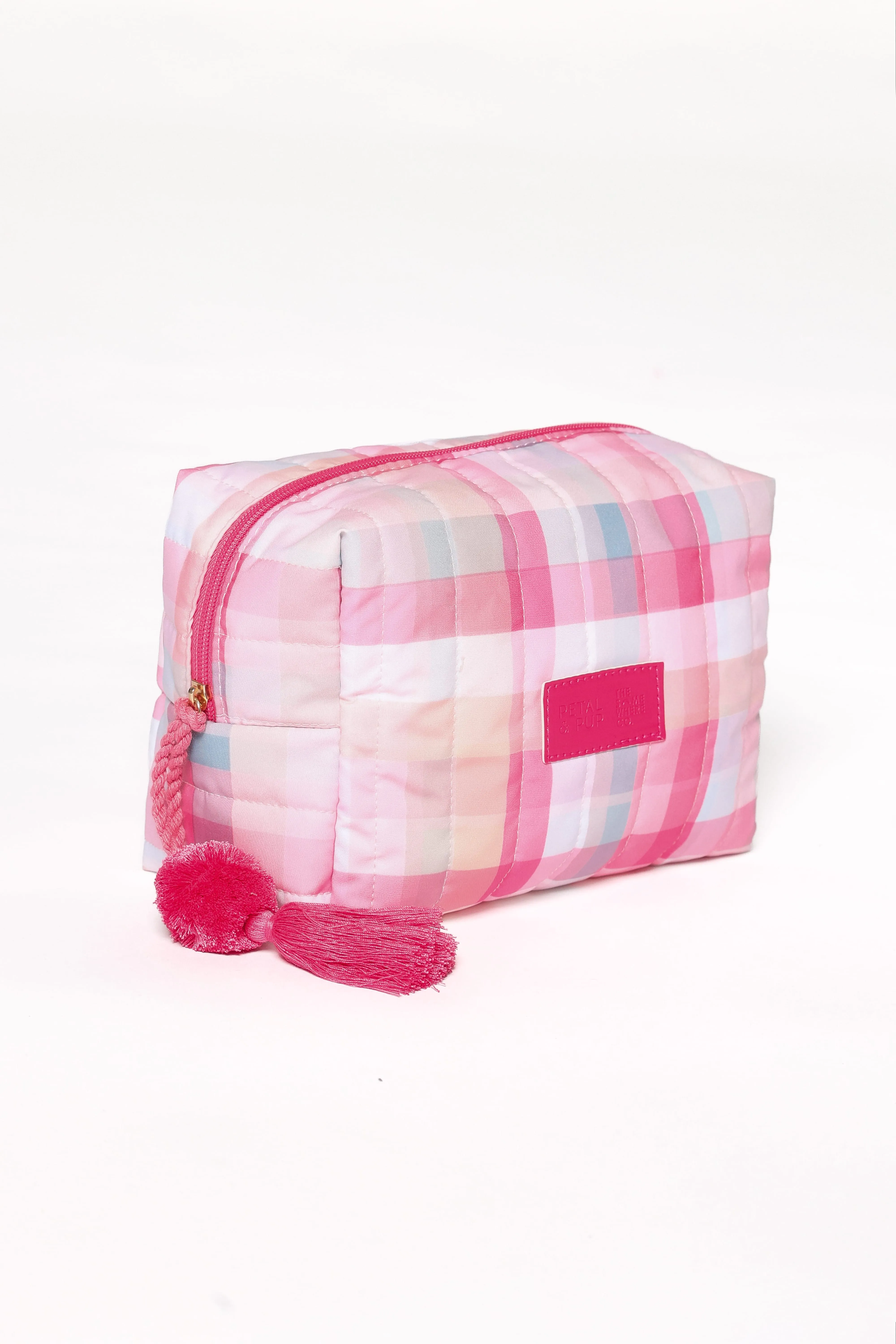 Cosmetic Case - Pink Picnic Plaid sold by Petal & Pup product image thumbnail 4