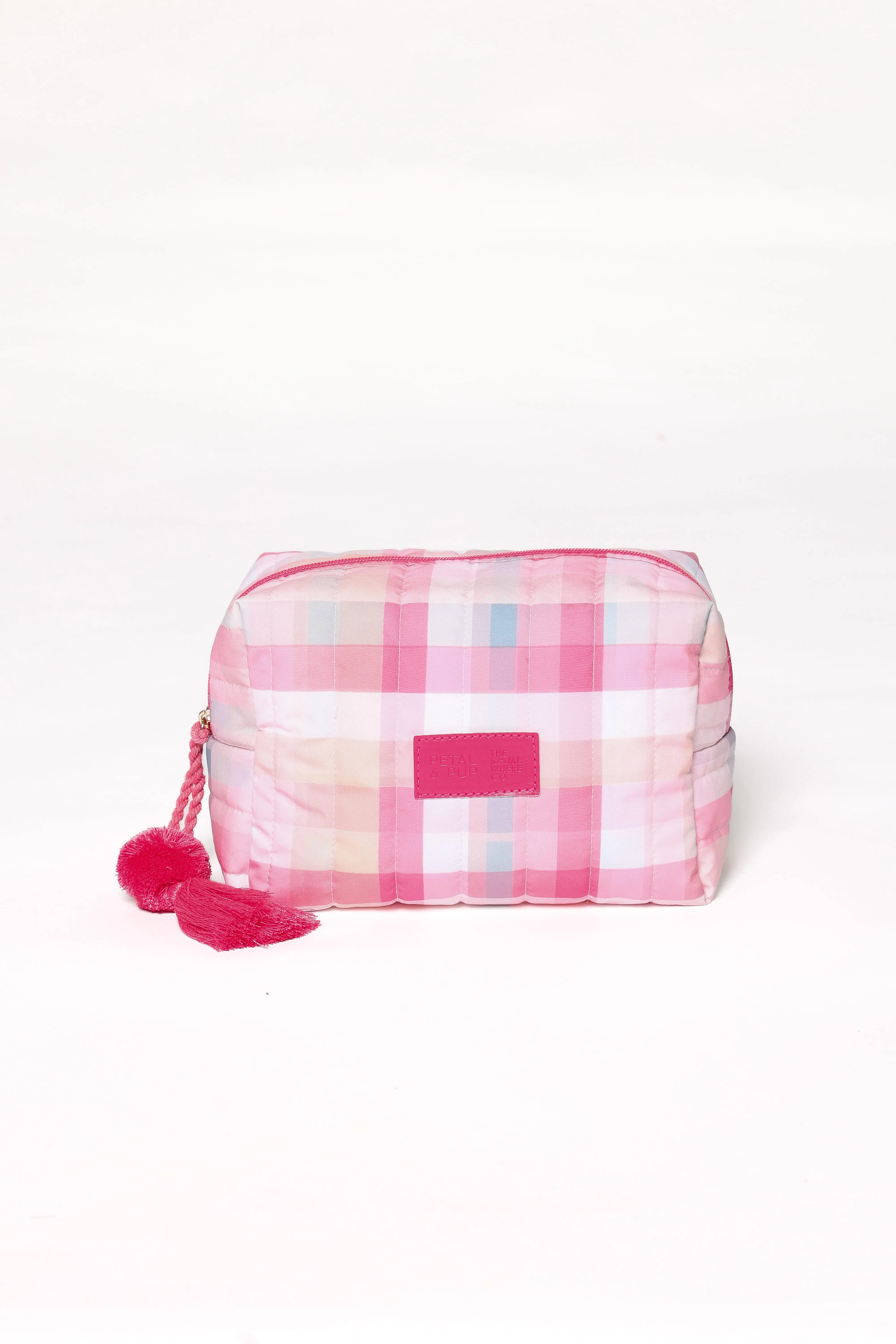 Cosmetic Case - Pink Picnic Plaid sold by Petal & Pup product image thumbnail 2