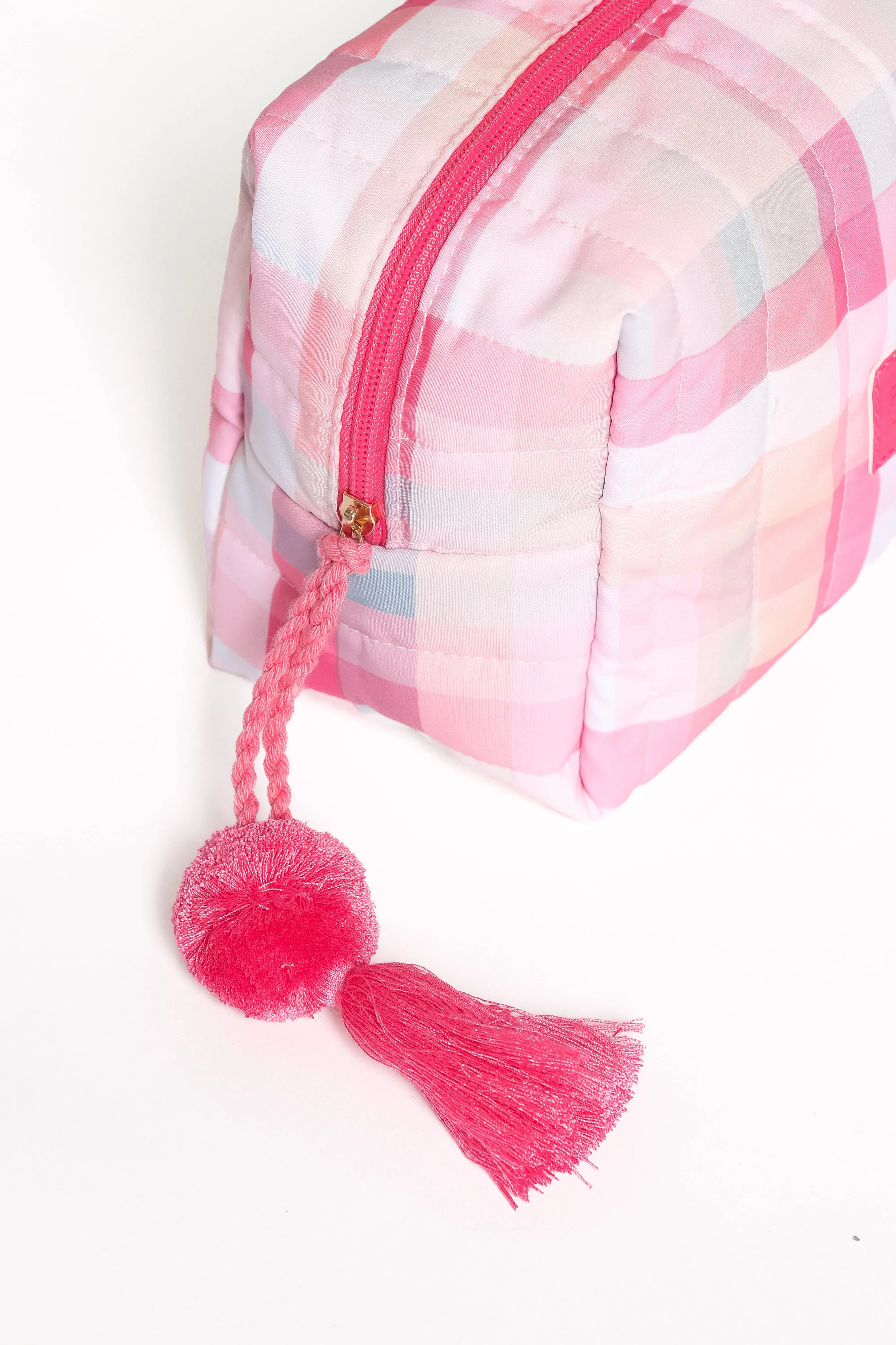 Cosmetic Case - Pink Picnic Plaid sold by Petal & Pup product image thumbnail 5