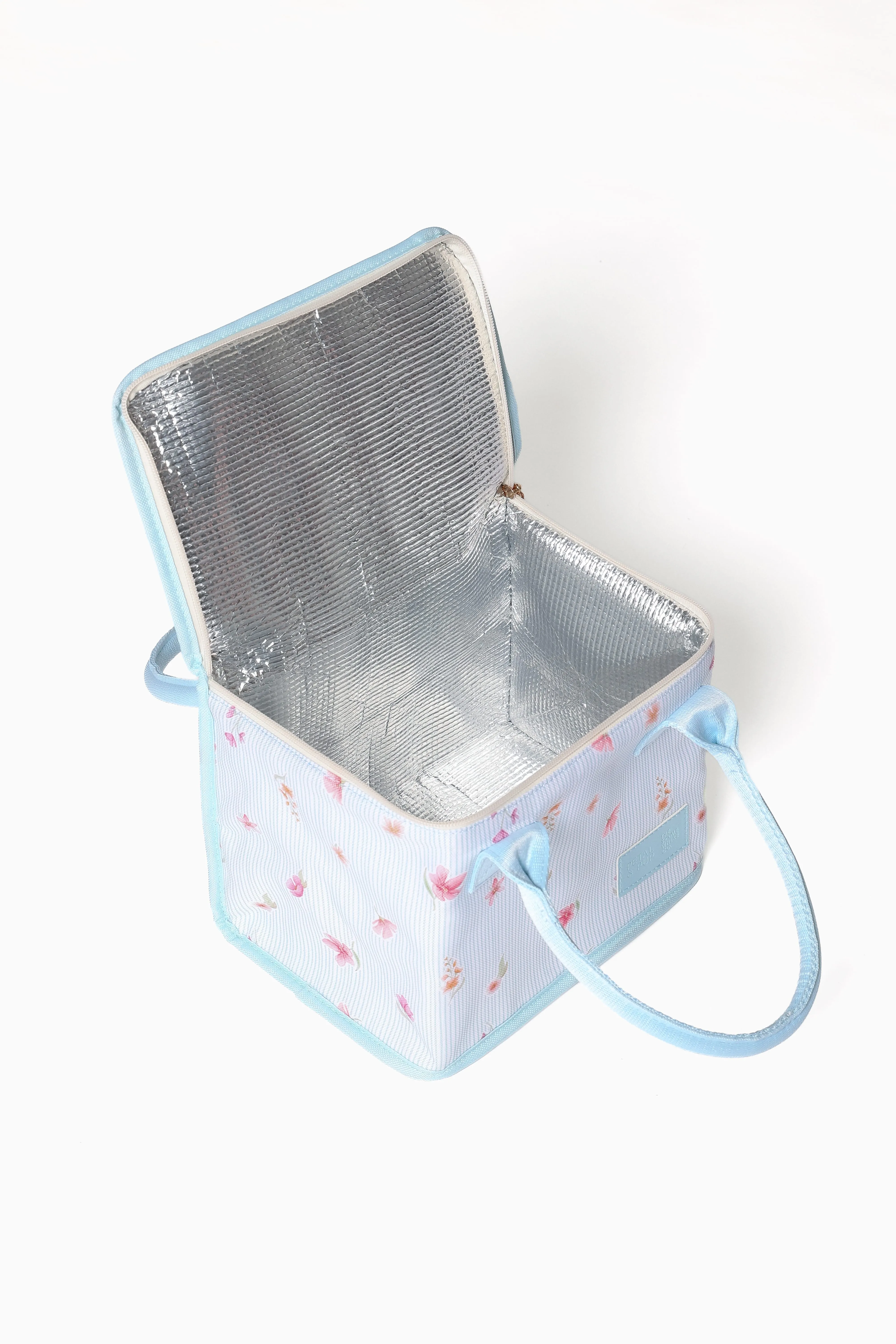 The Graze Lunch Bag - Blue Garden Stripe sold by Petal & Pup product image thumbnail 3