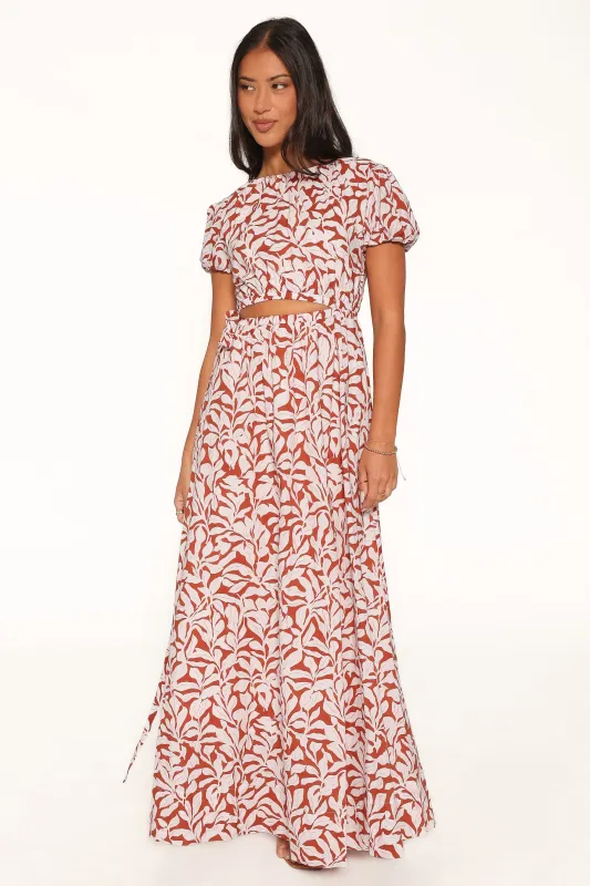 Toria Maxi Dress - Red Floral made by Petal & Pup