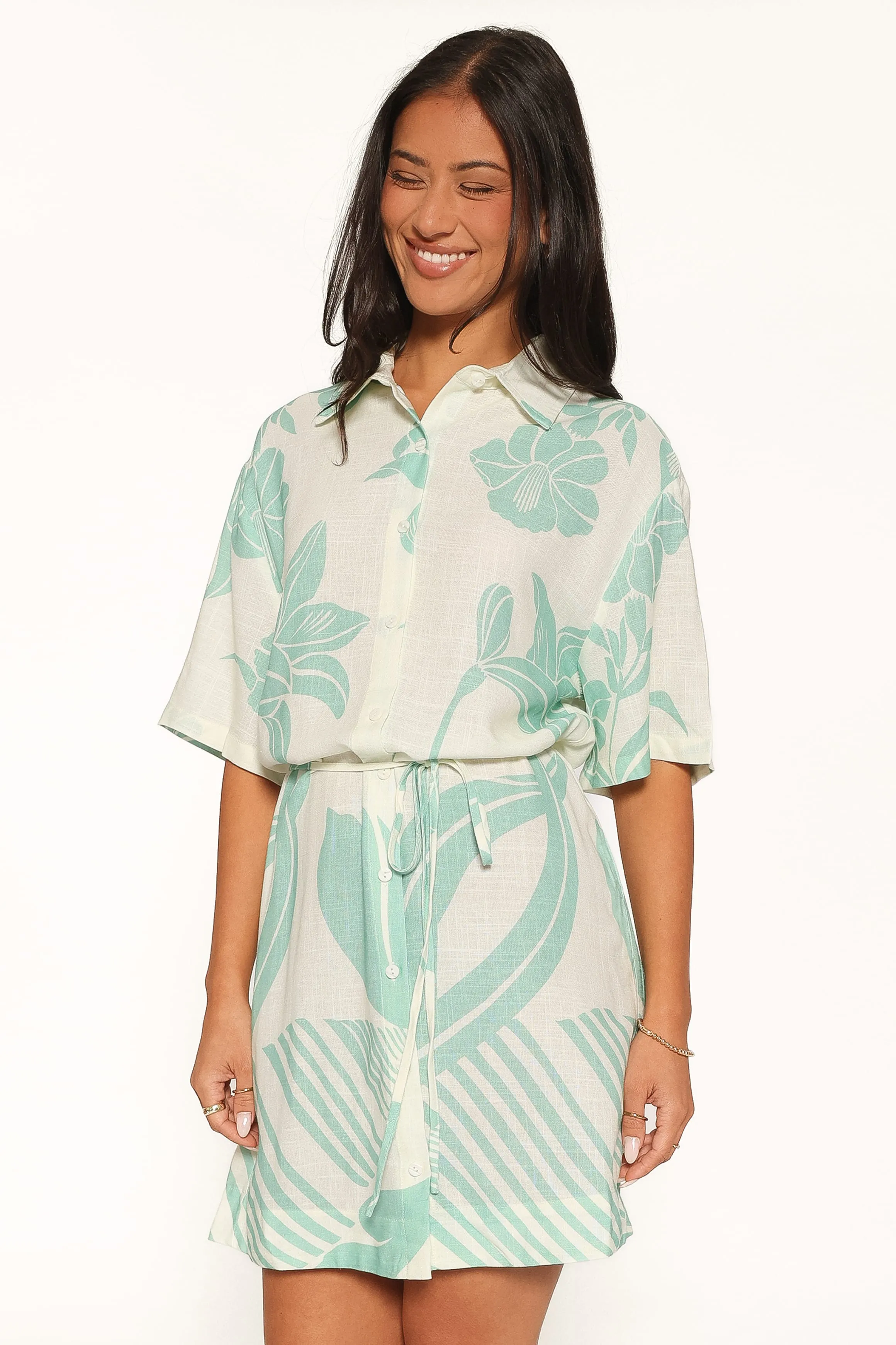 Karmon Mini Dress - Green Floral sold by Petal & Pup product image thumbnail 3