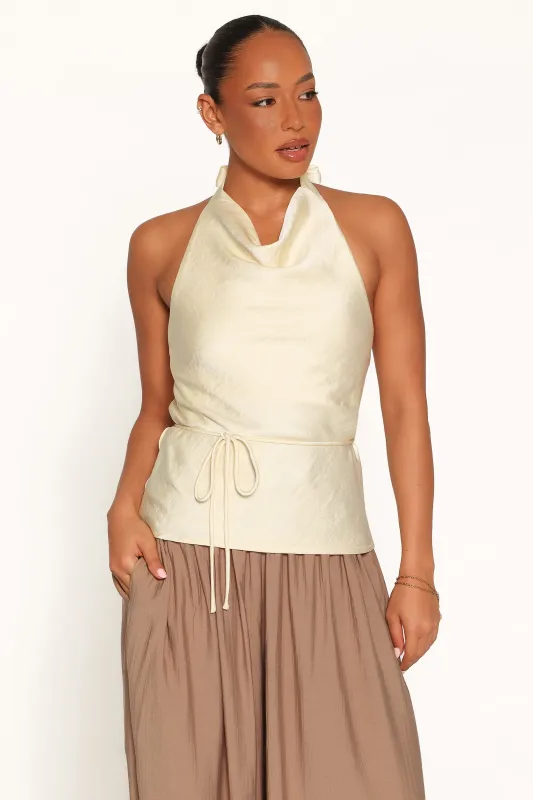 Brenn Halterneck Top - Butter Yellow made by Petal & Pup
