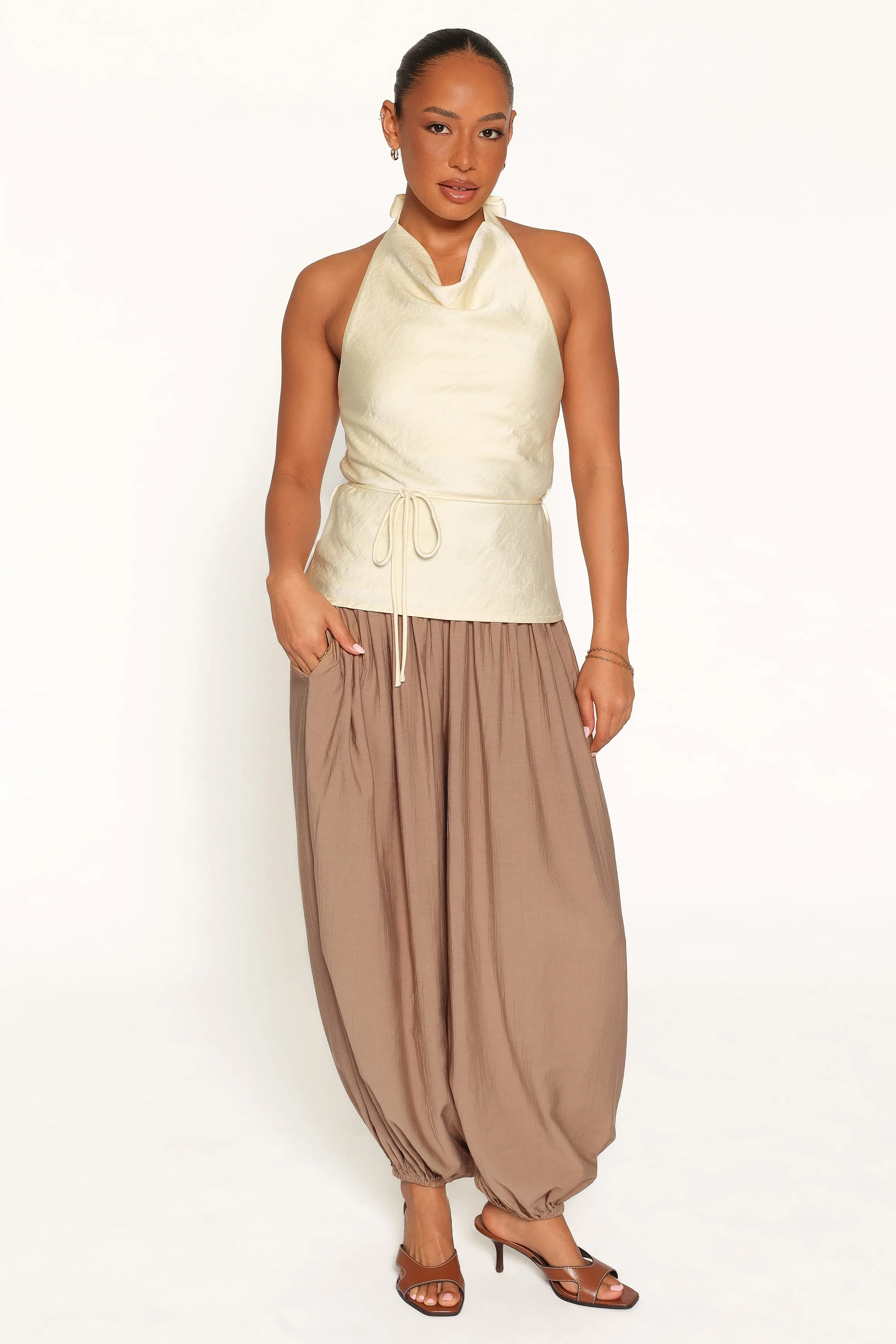 Brenn Halterneck Top - Butter Yellow sold by Petal & Pup product image thumbnail 5